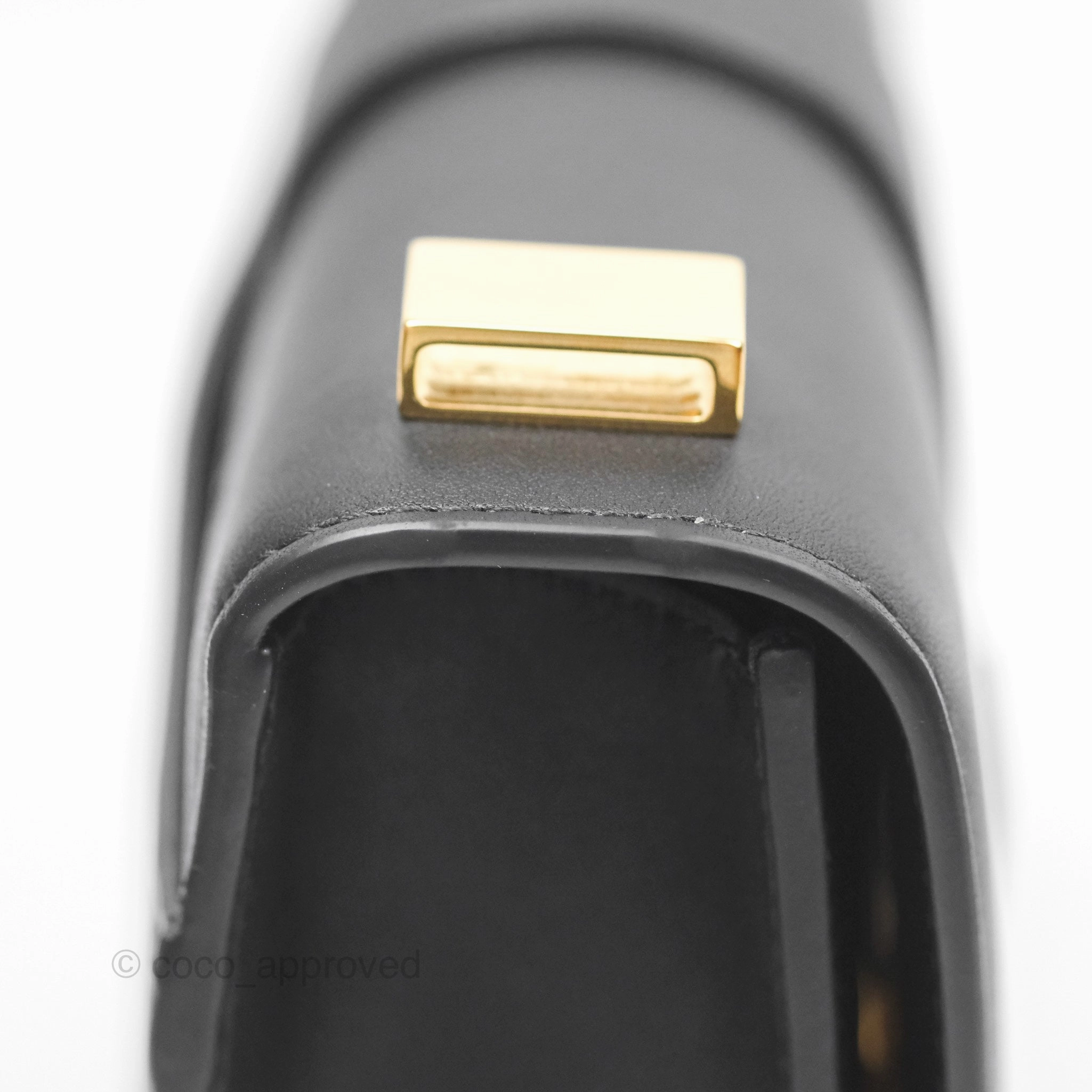 Christian Dior Small 30 Montaigne Bag Black Calfskin Gold Hardware