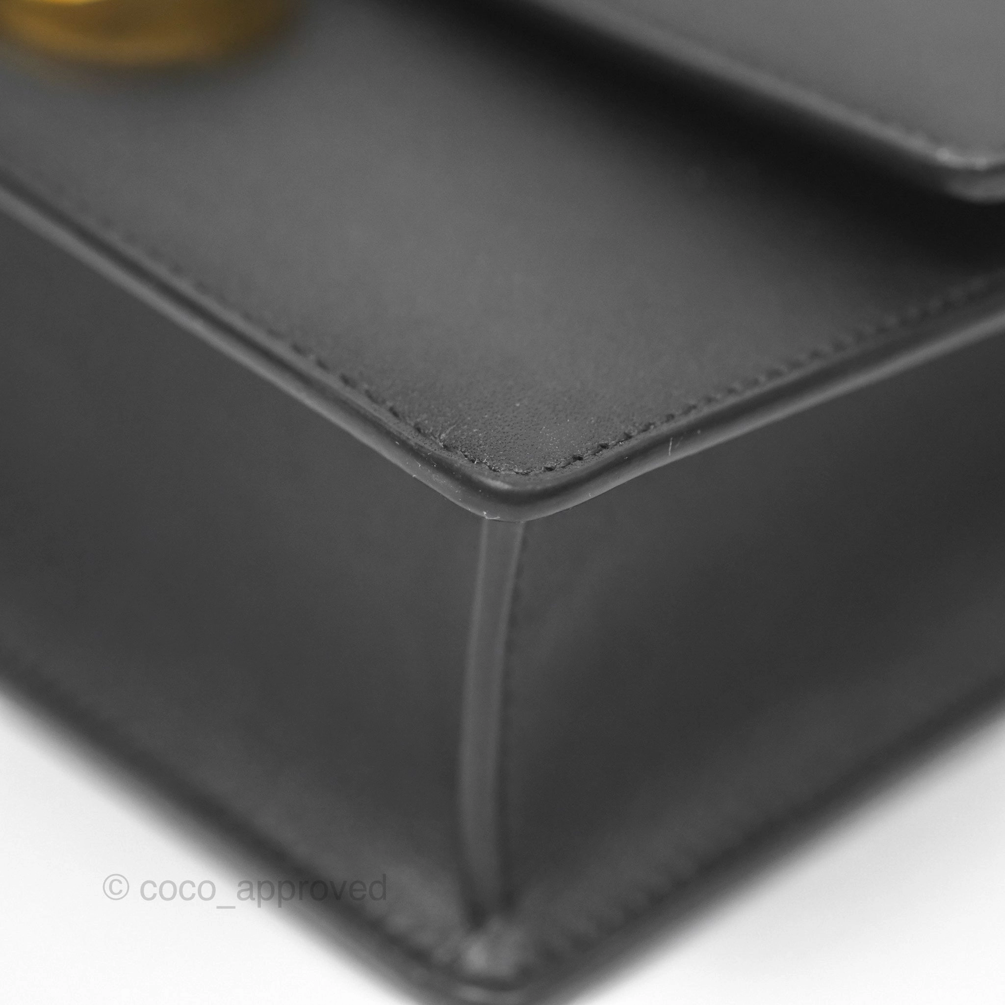 Christian Dior Small 30 Montaigne Bag Black Calfskin Gold Hardware