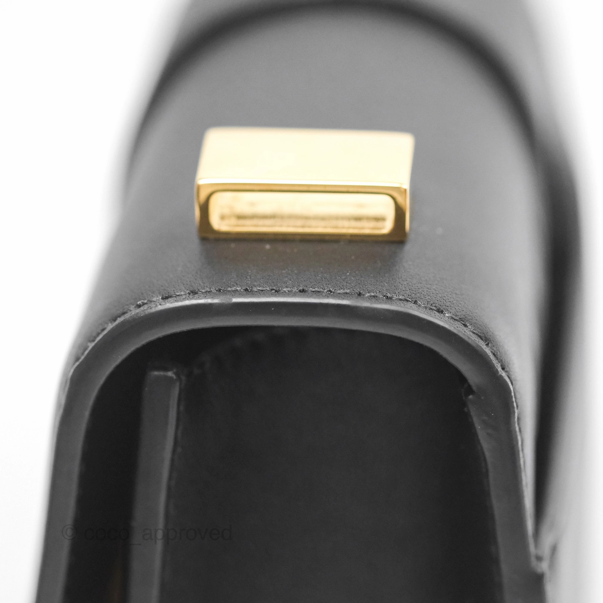 Christian Dior Small 30 Montaigne Bag Black Calfskin Gold Hardware