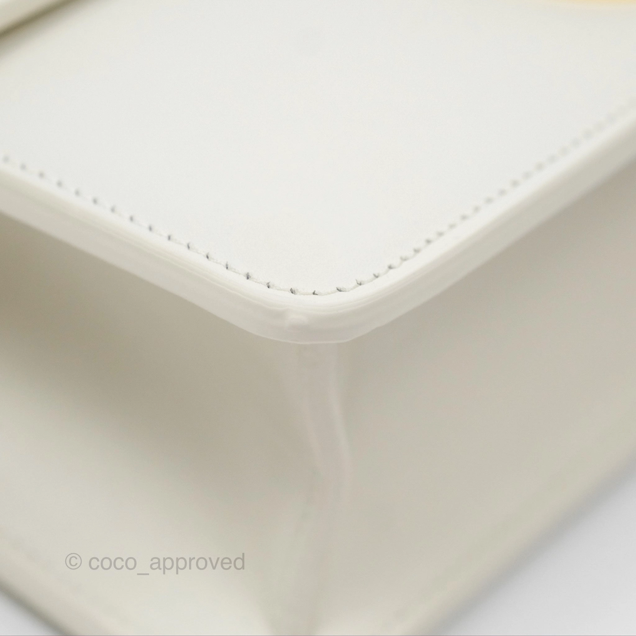 Christian Dior Small 30 Montaigne Box Bag White Calfskin