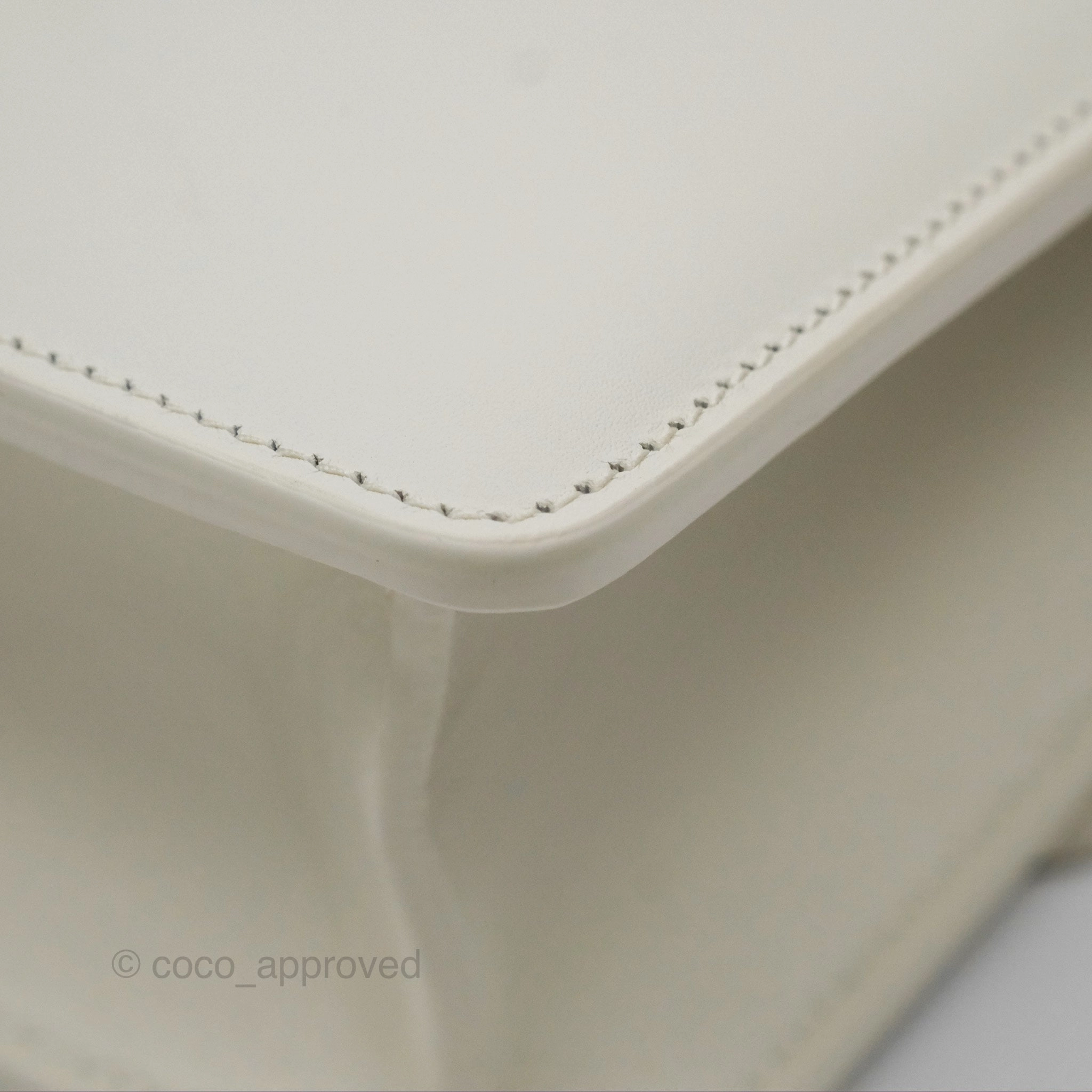 Christian Dior Small 30 Montaigne Box Bag White Calfskin