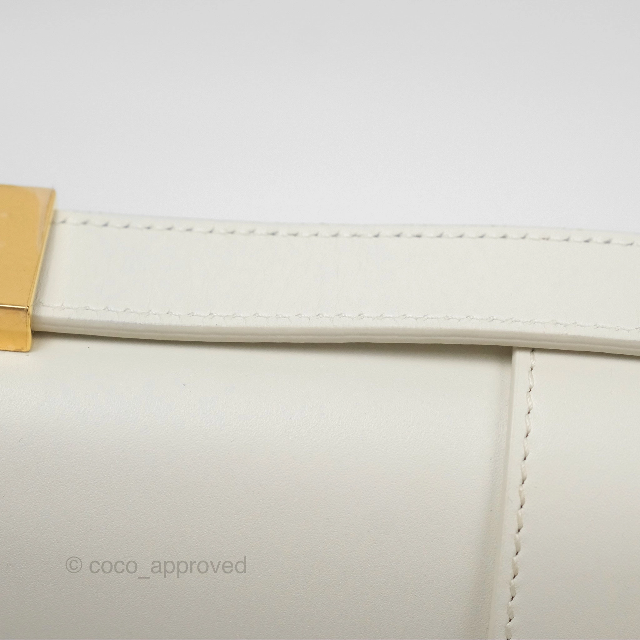 Christian Dior Small 30 Montaigne Box Bag White Calfskin