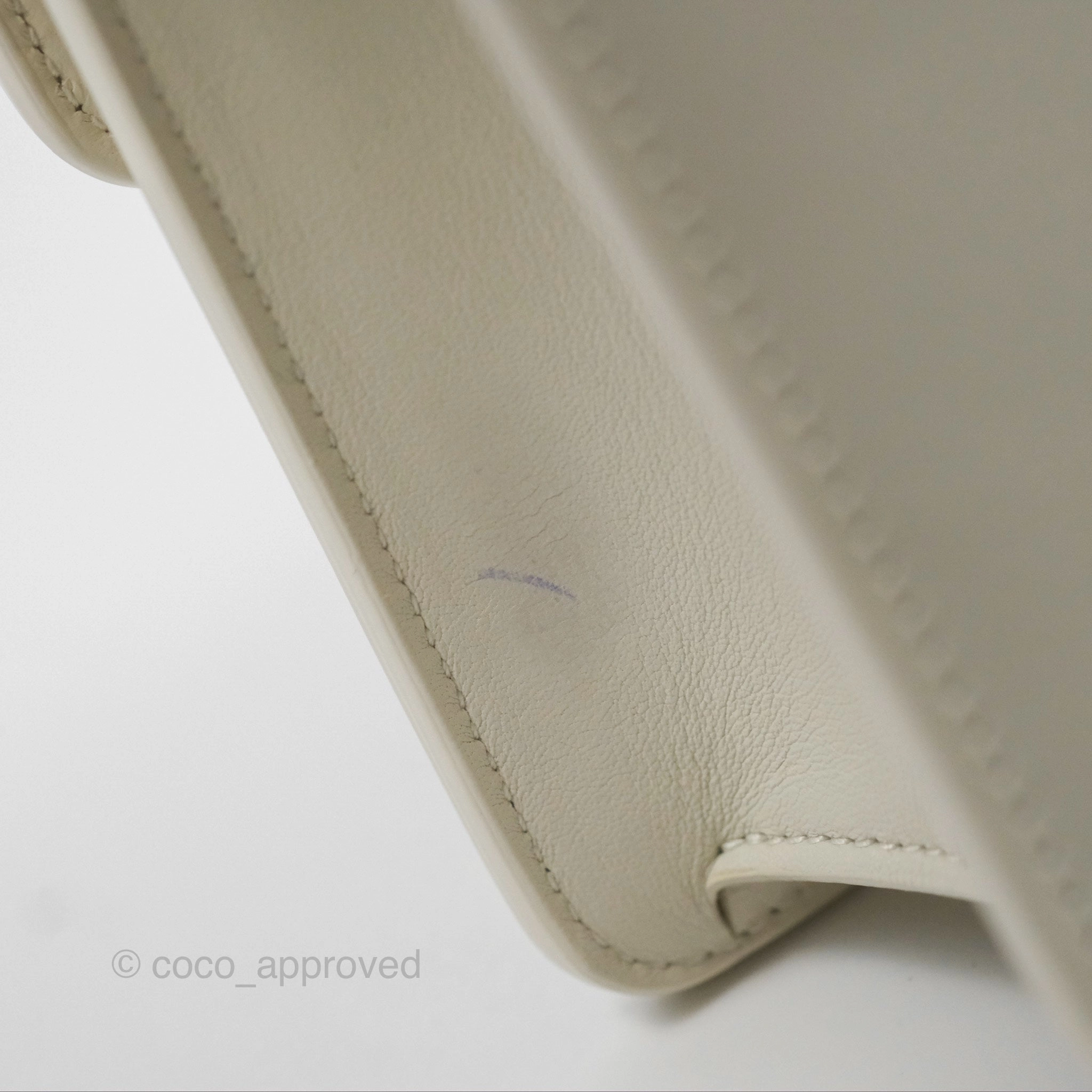 Christian Dior Small 30 Montaigne Box Bag White Calfskin