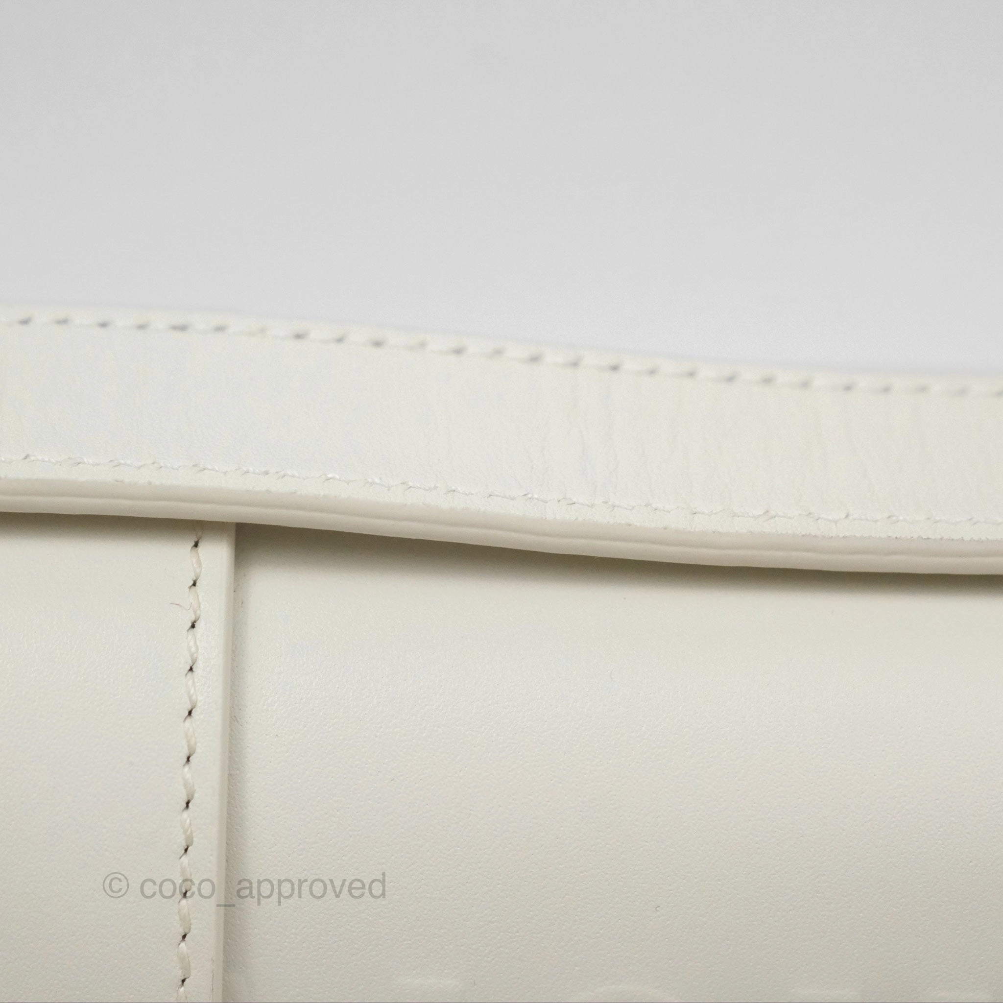 Christian Dior Small 30 Montaigne Box Bag White Calfskin