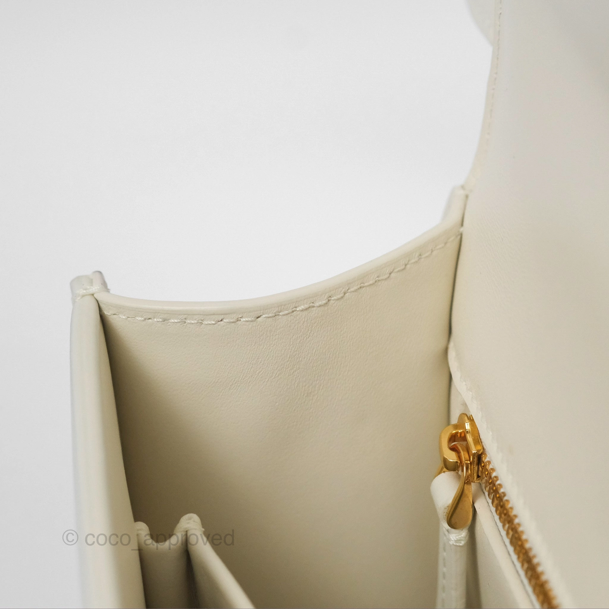 Christian Dior Small 30 Montaigne Box Bag White Calfskin