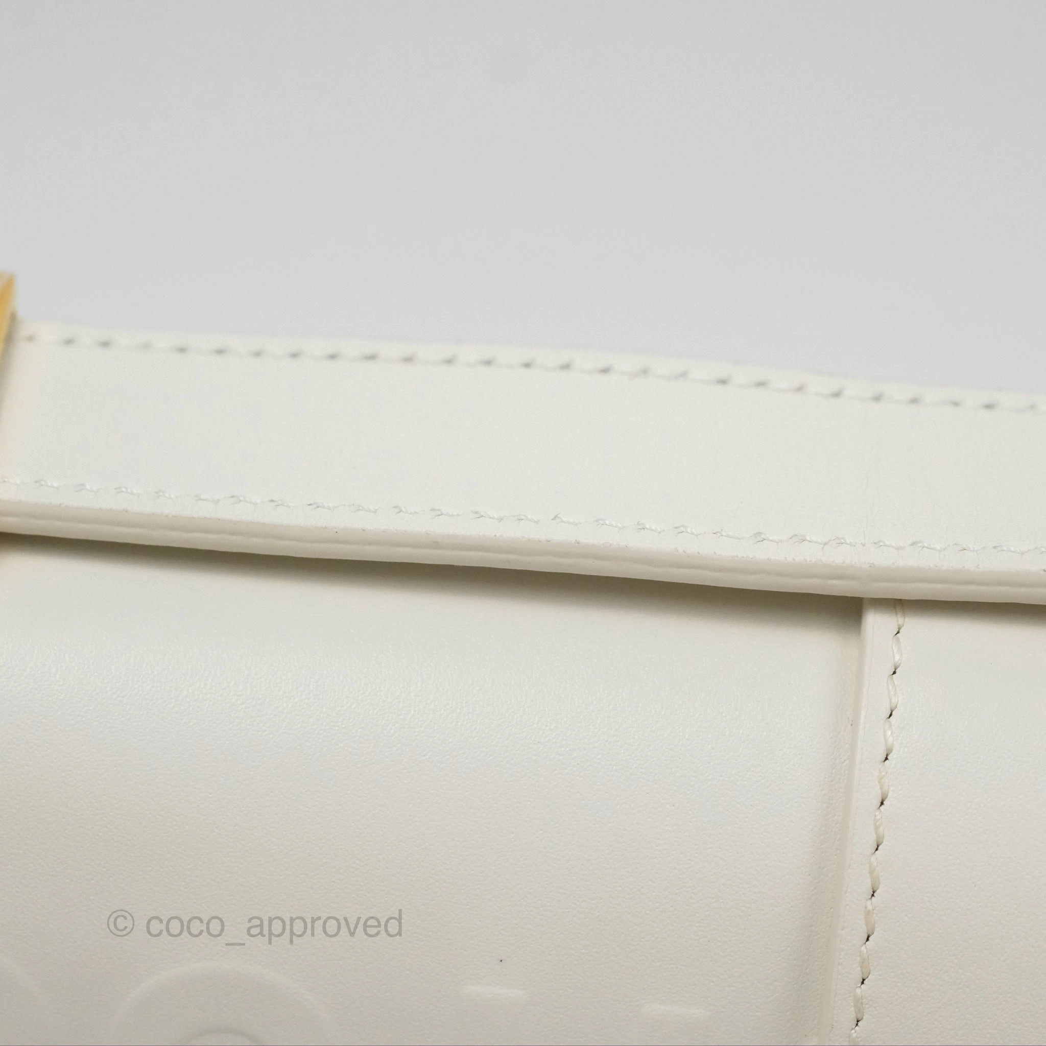 Christian Dior Small 30 Montaigne Box Bag White Calfskin