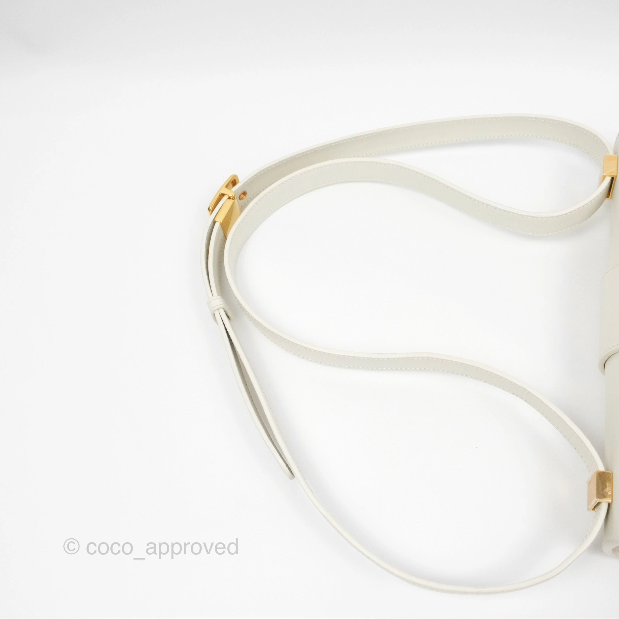 Christian Dior Small 30 Montaigne Box Bag White Calfskin