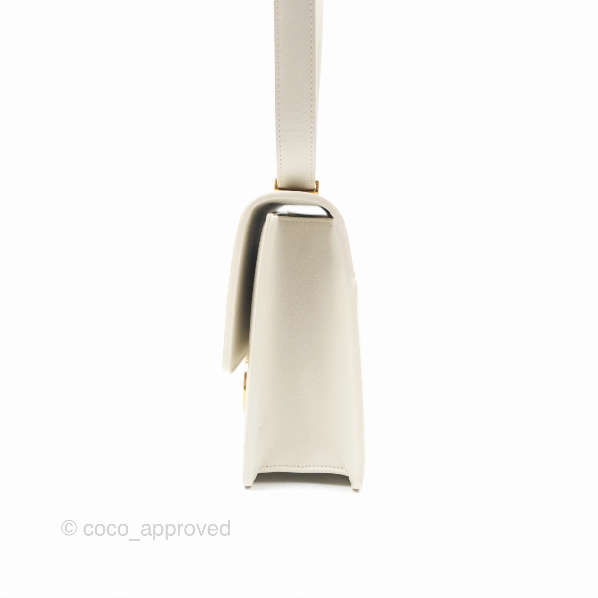 Christian Dior Small 30 Montaigne Box Bag White Calfskin