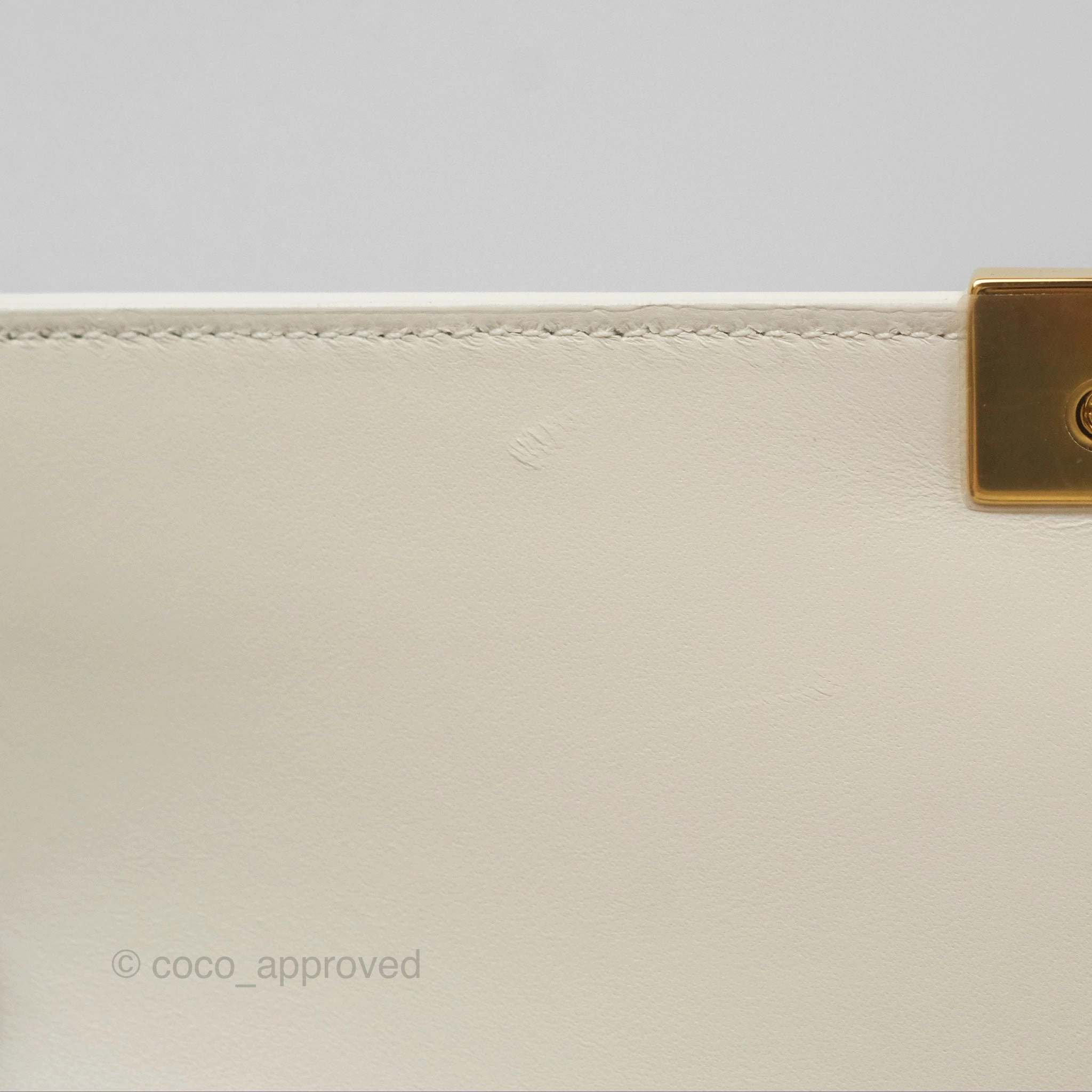 Christian Dior Small 30 Montaigne Box Bag White Calfskin