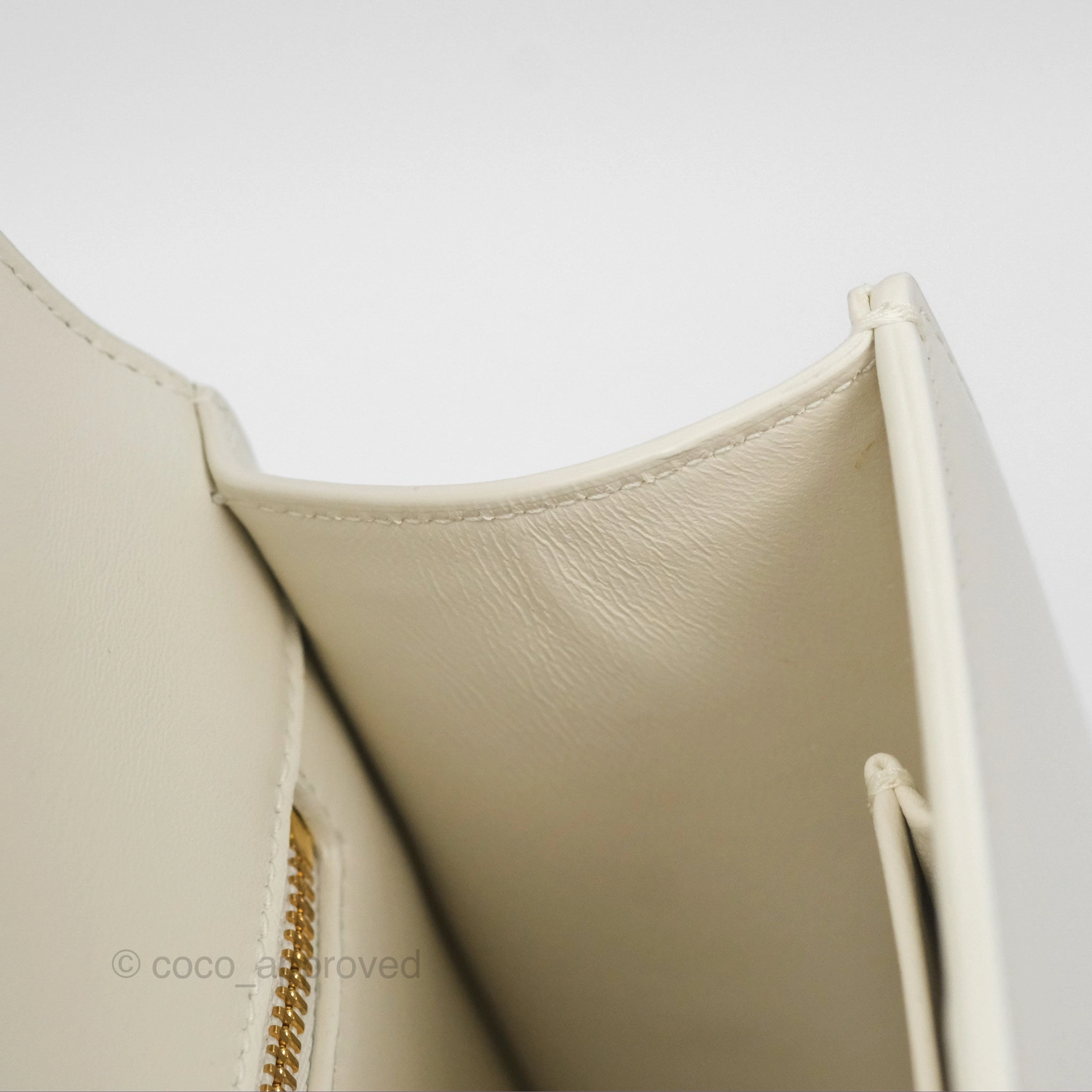 Christian Dior Small 30 Montaigne Box Bag White Calfskin
