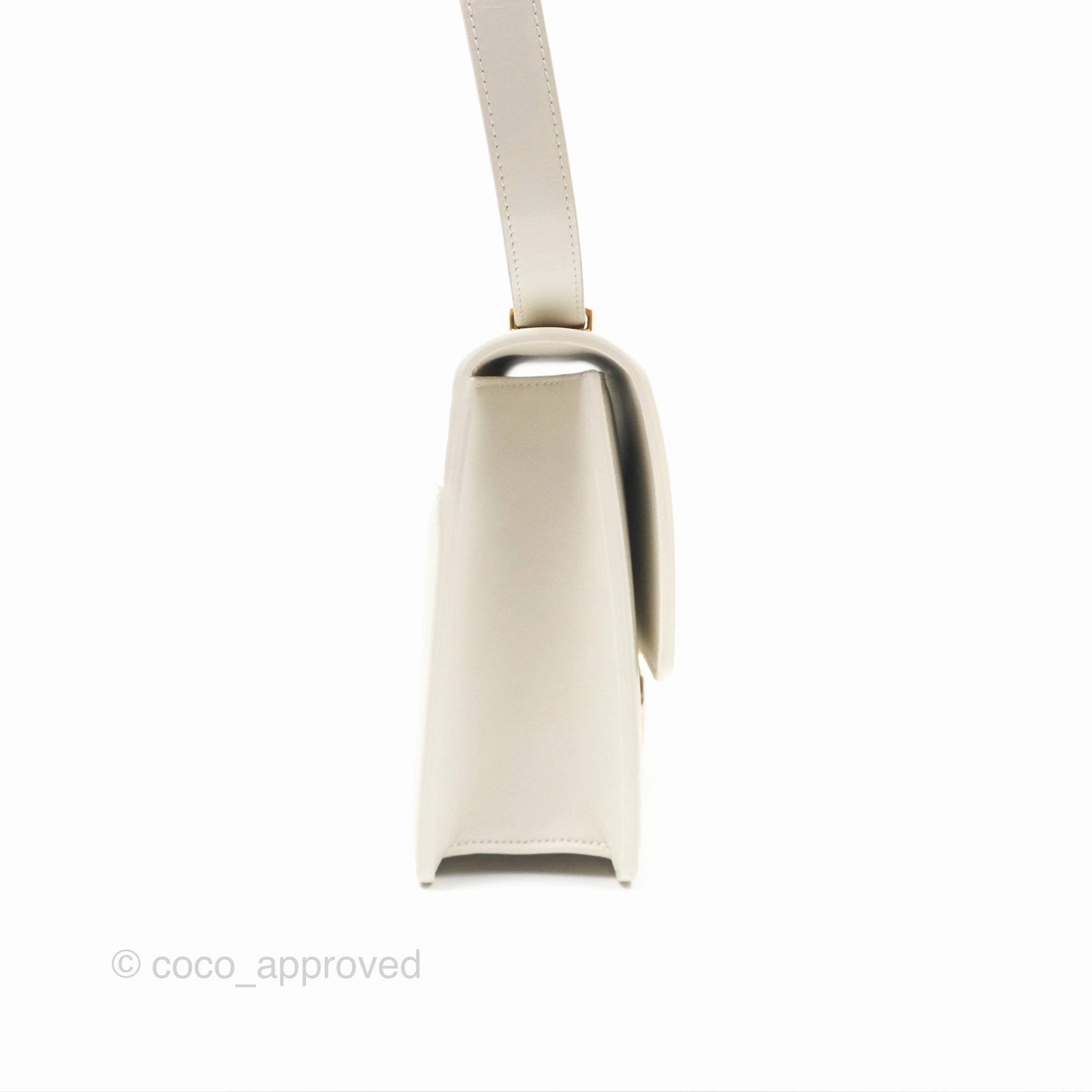 Christian Dior Small 30 Montaigne Box Bag White Calfskin