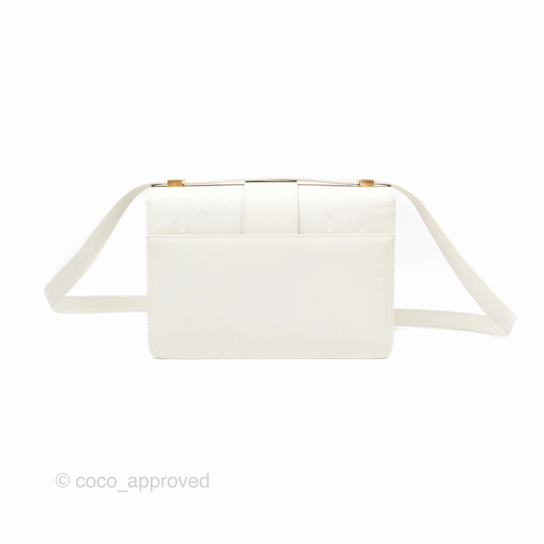 Christian Dior Small 30 Montaigne Box Bag White Calfskin