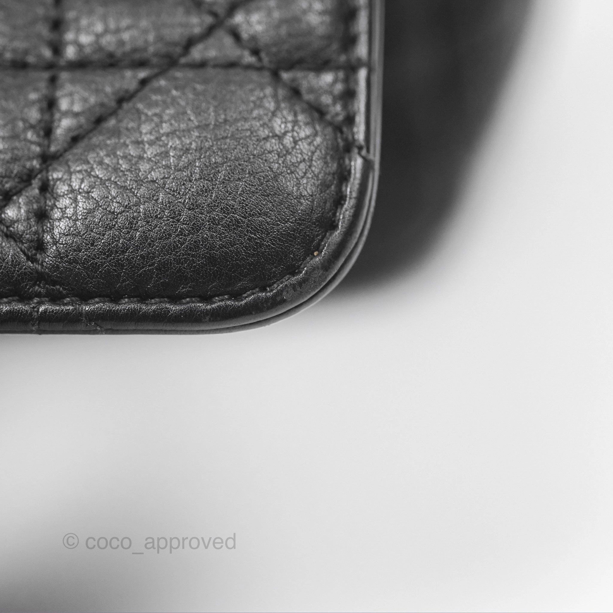 Christian Dior Small Caro Bag Black Supple Cannage Calfskin