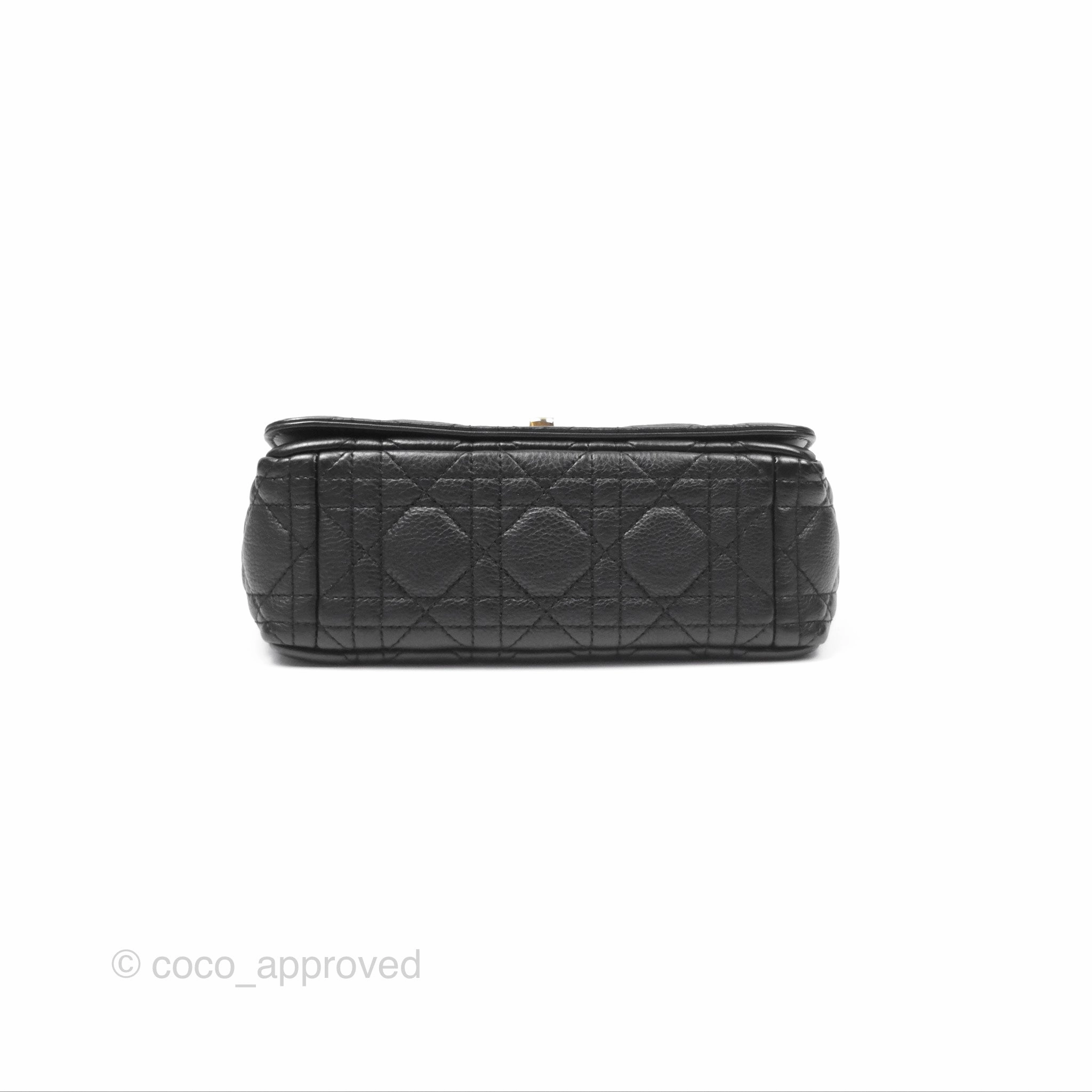 Christian Dior Small Caro Bag Black Supple Cannage Calfskin