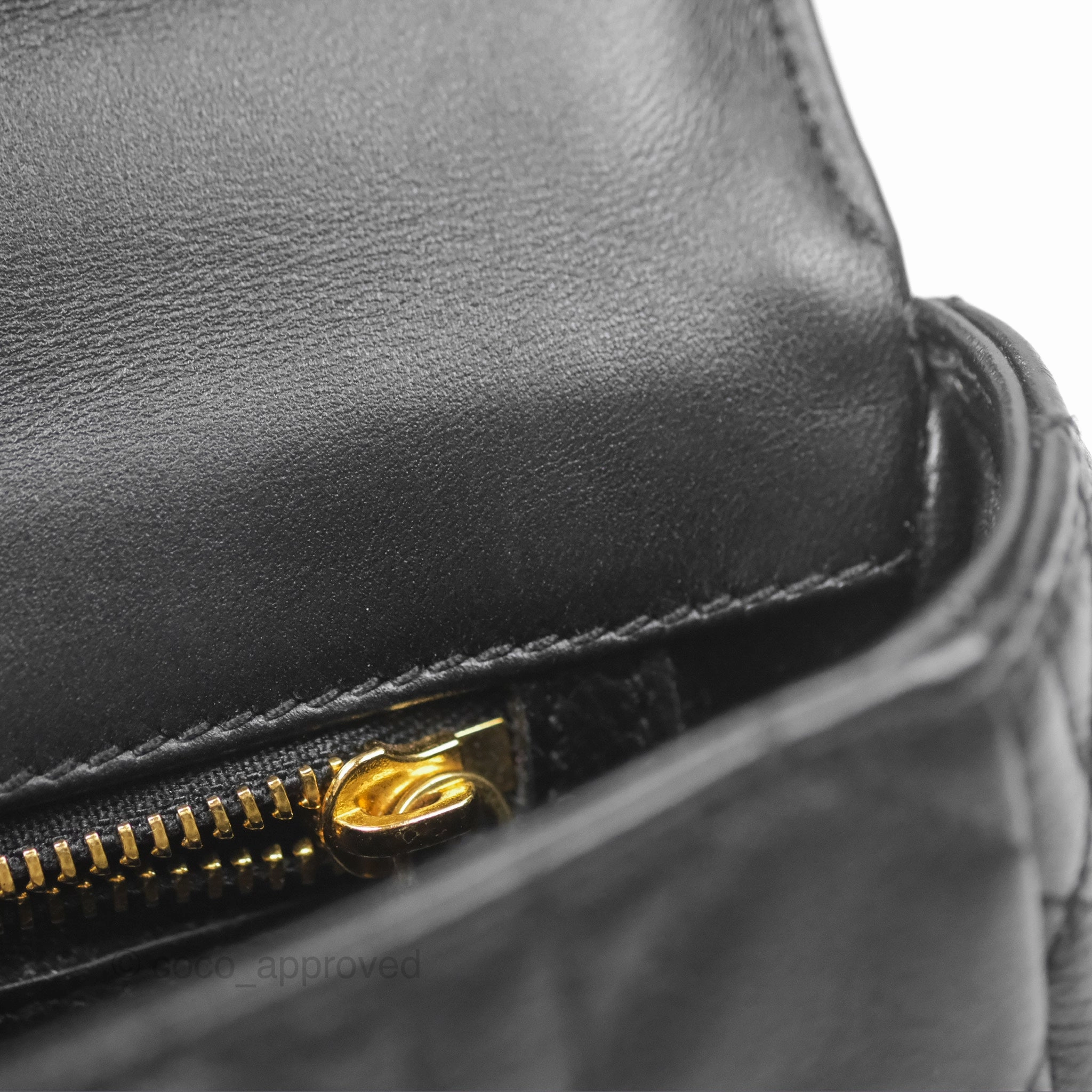 Christian Dior Small Caro Bag Black Supple Cannage Calfskin