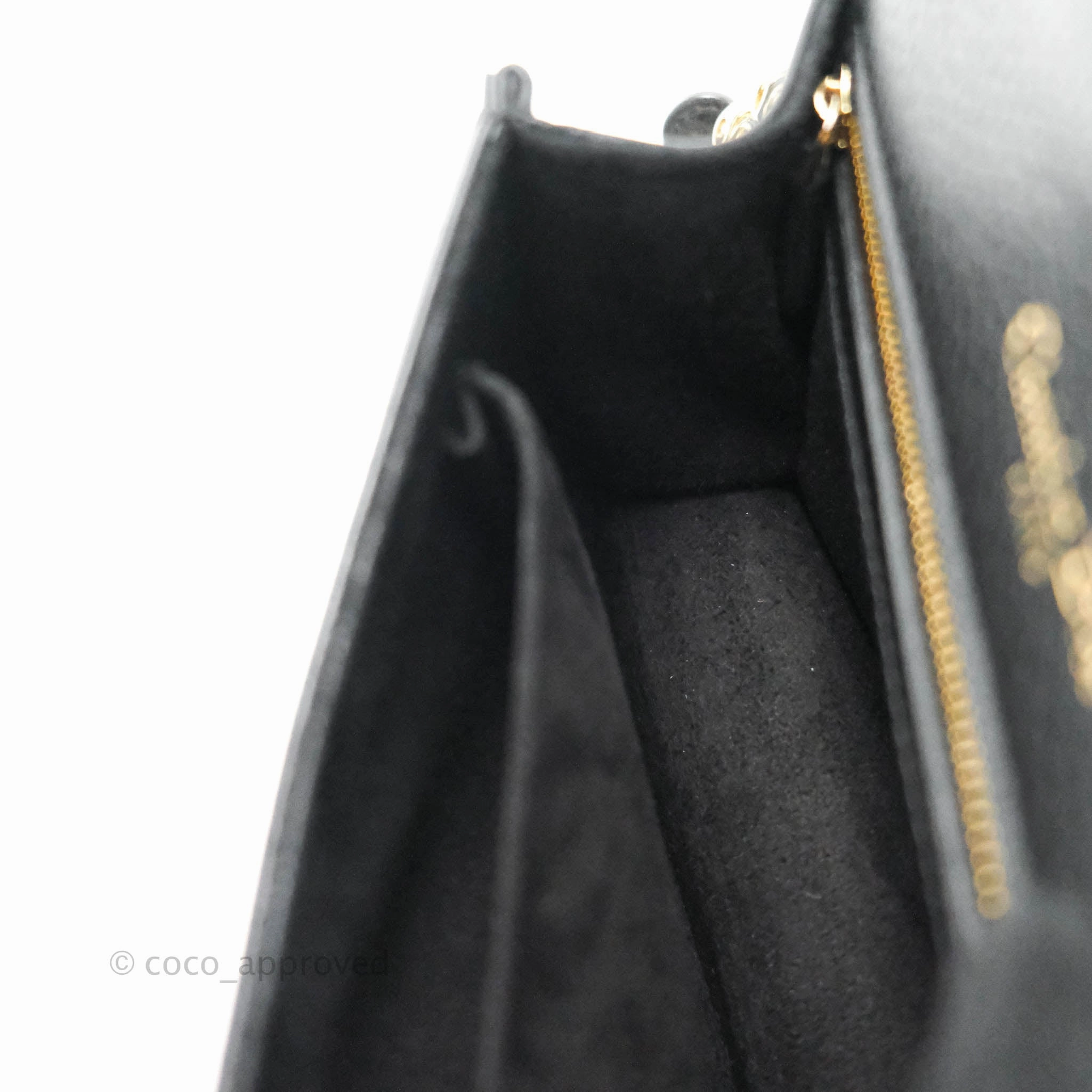 Christian Dior Small Diorama Calfskin Flap Bag Black Gold Hardware