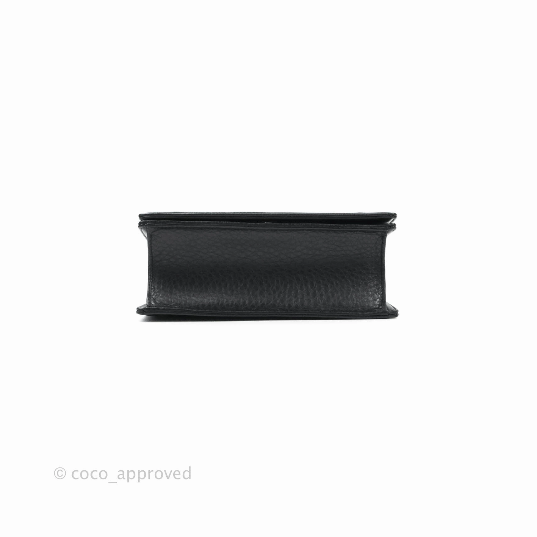 Christian Dior Small Diorama Calfskin Flap Bag Black Gold Hardware