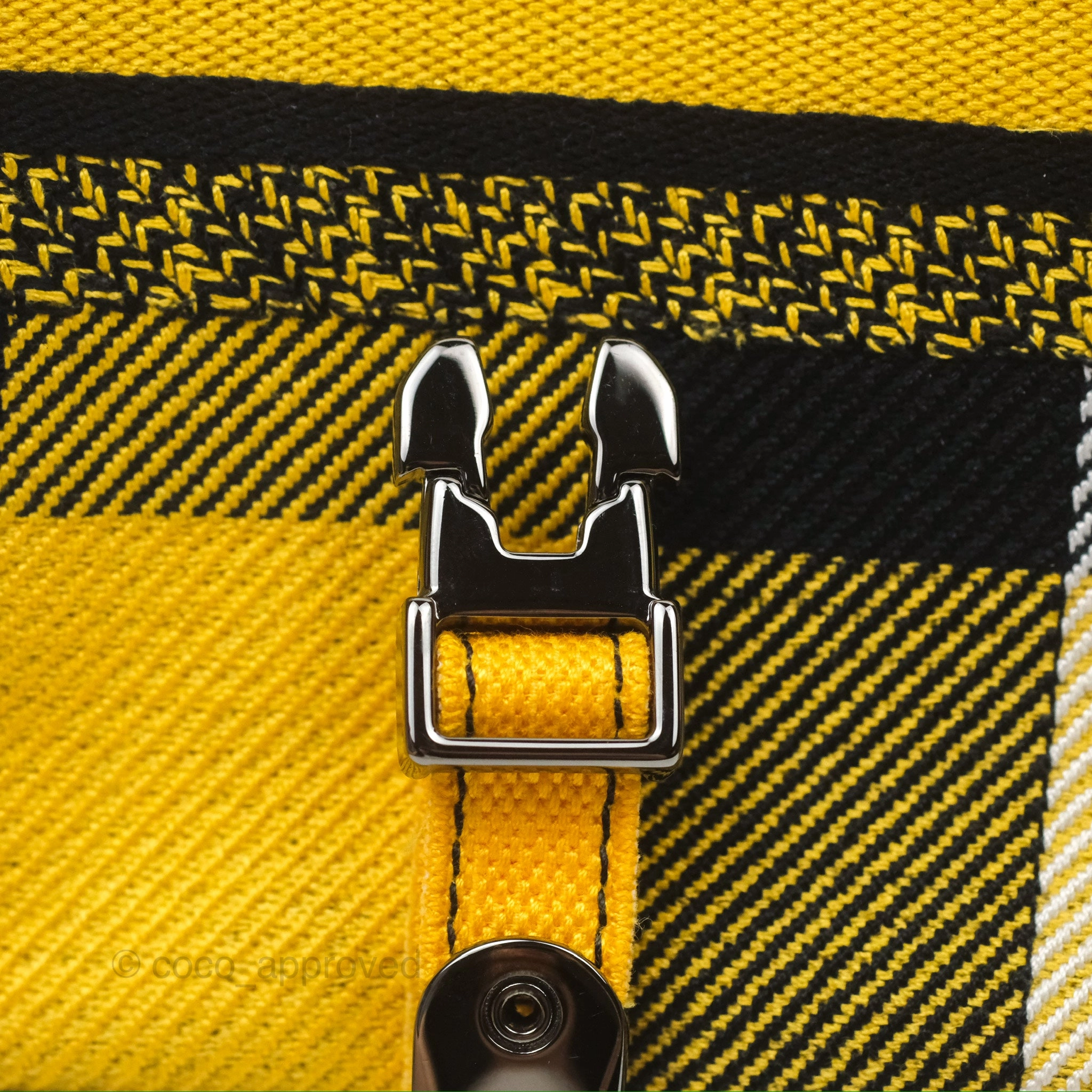 Christian Dior Small Diorcamp Bag Yellow Black Checkered Embroidery