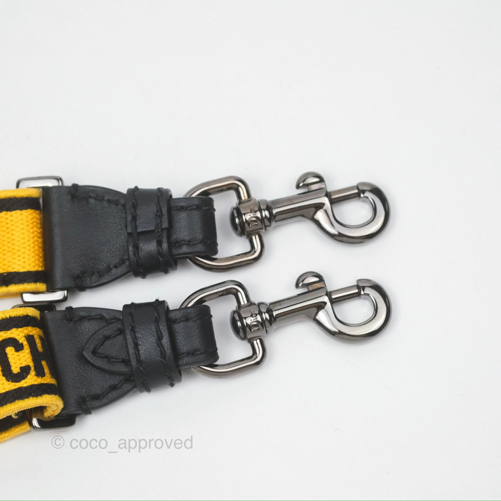 Christian Dior Small Diorcamp Bag Yellow Black Checkered Embroidery