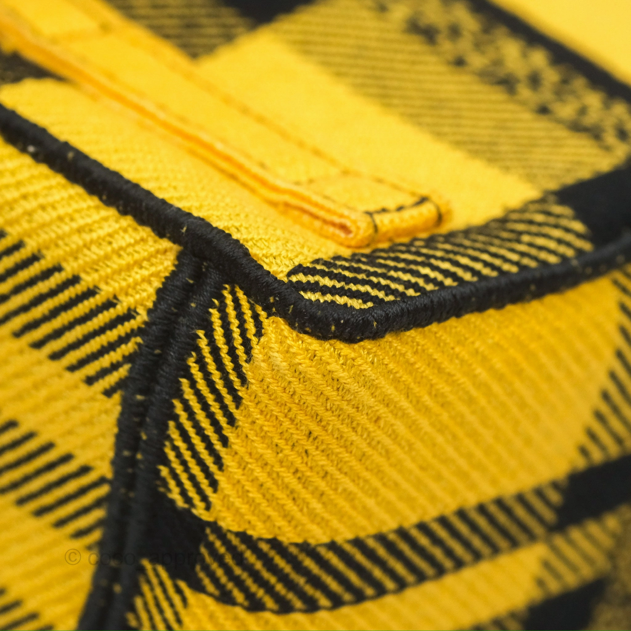Christian Dior Small Diorcamp Bag Yellow Black Checkered Embroidery
