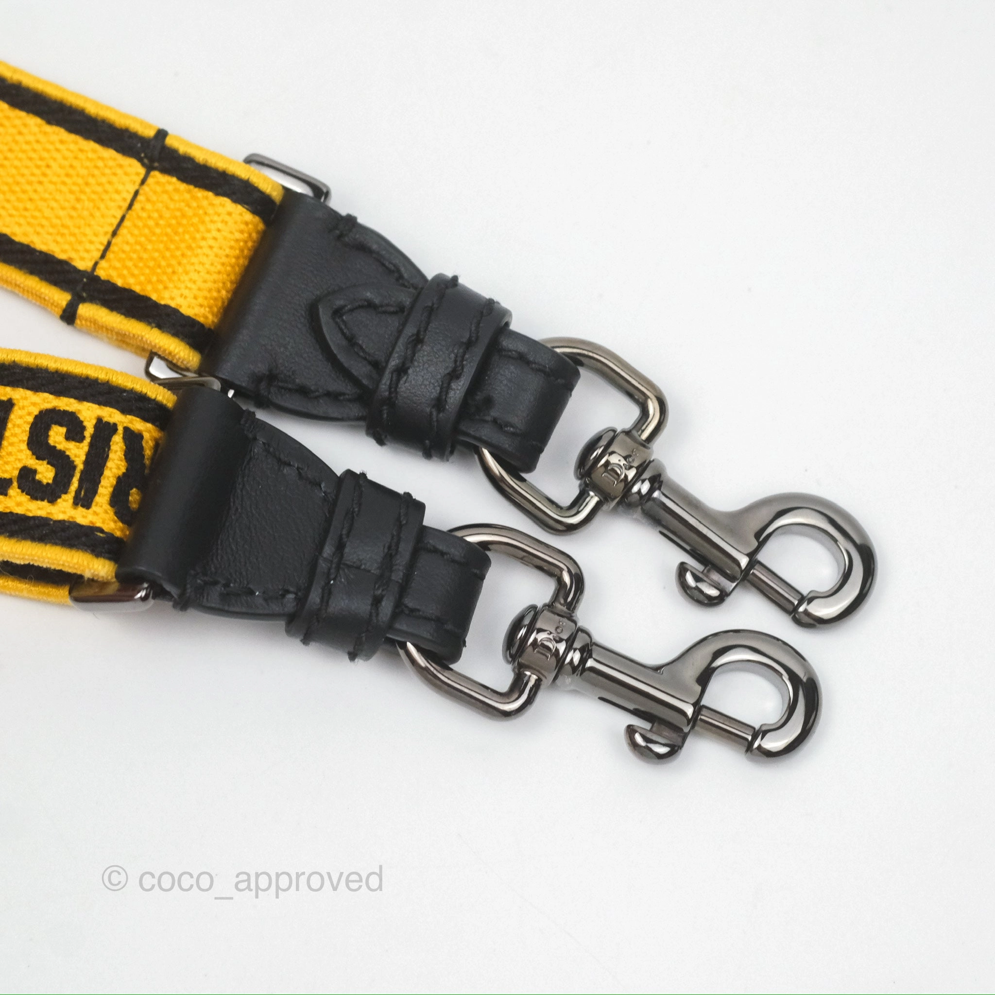 Christian Dior Small Diorcamp Bag Yellow Black Checkered Embroidery