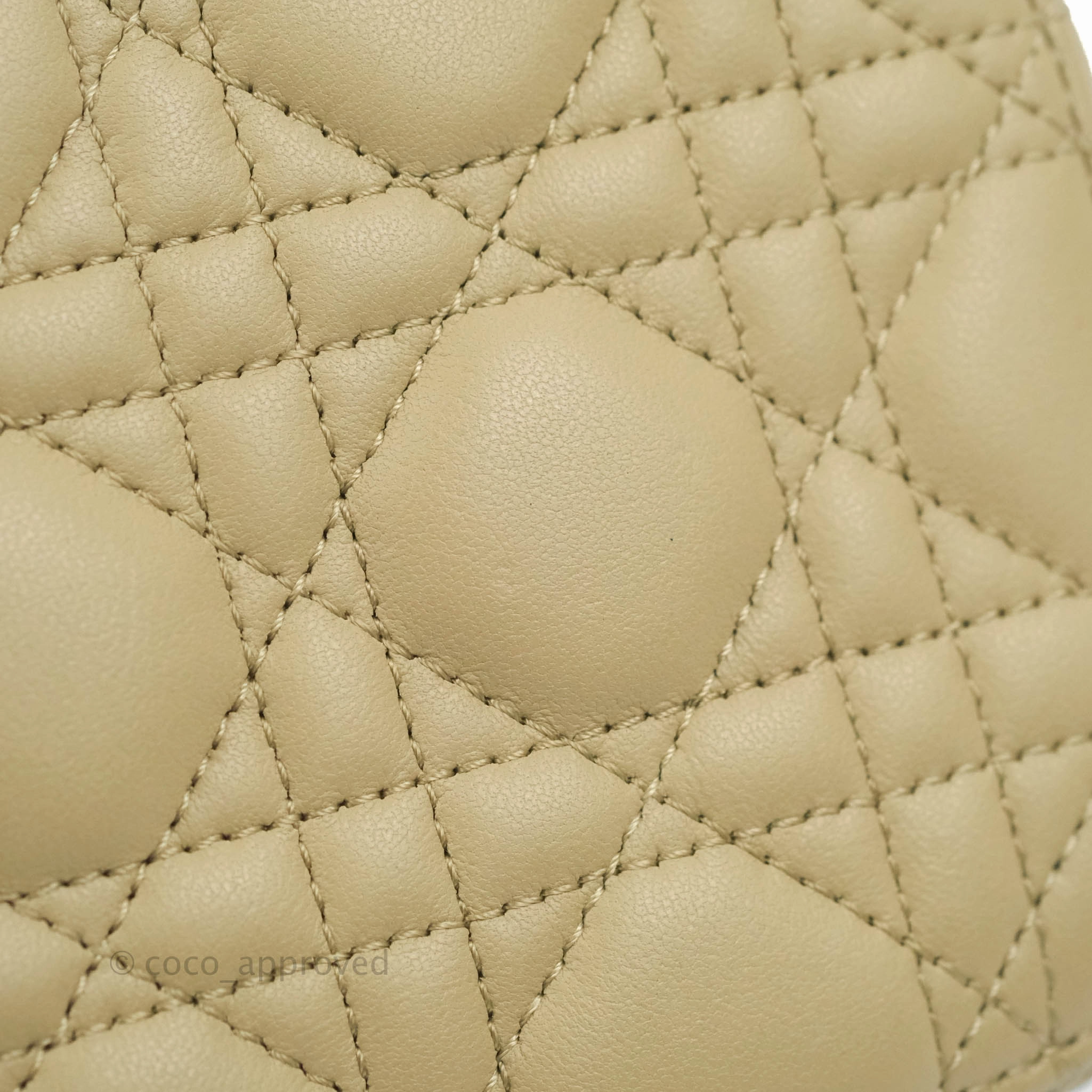 Christian Dior Small Diortravel Vanity Case Beige Lambskin Cannage