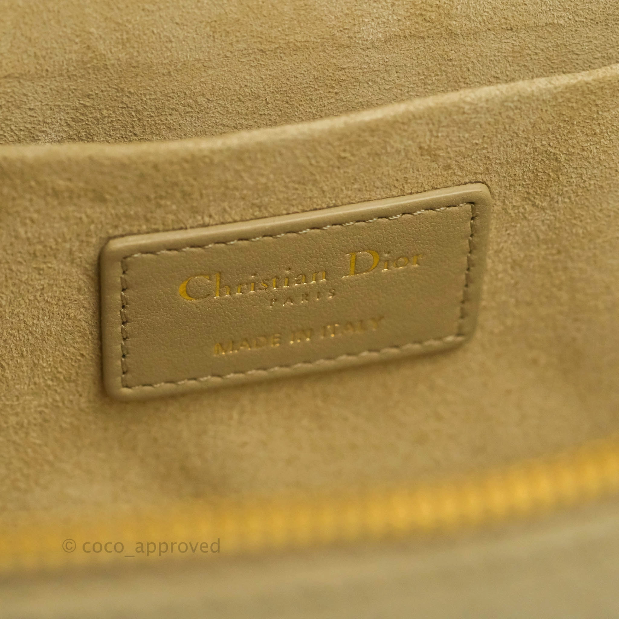 Christian Dior Small Diortravel Vanity Case Beige Lambskin Cannage