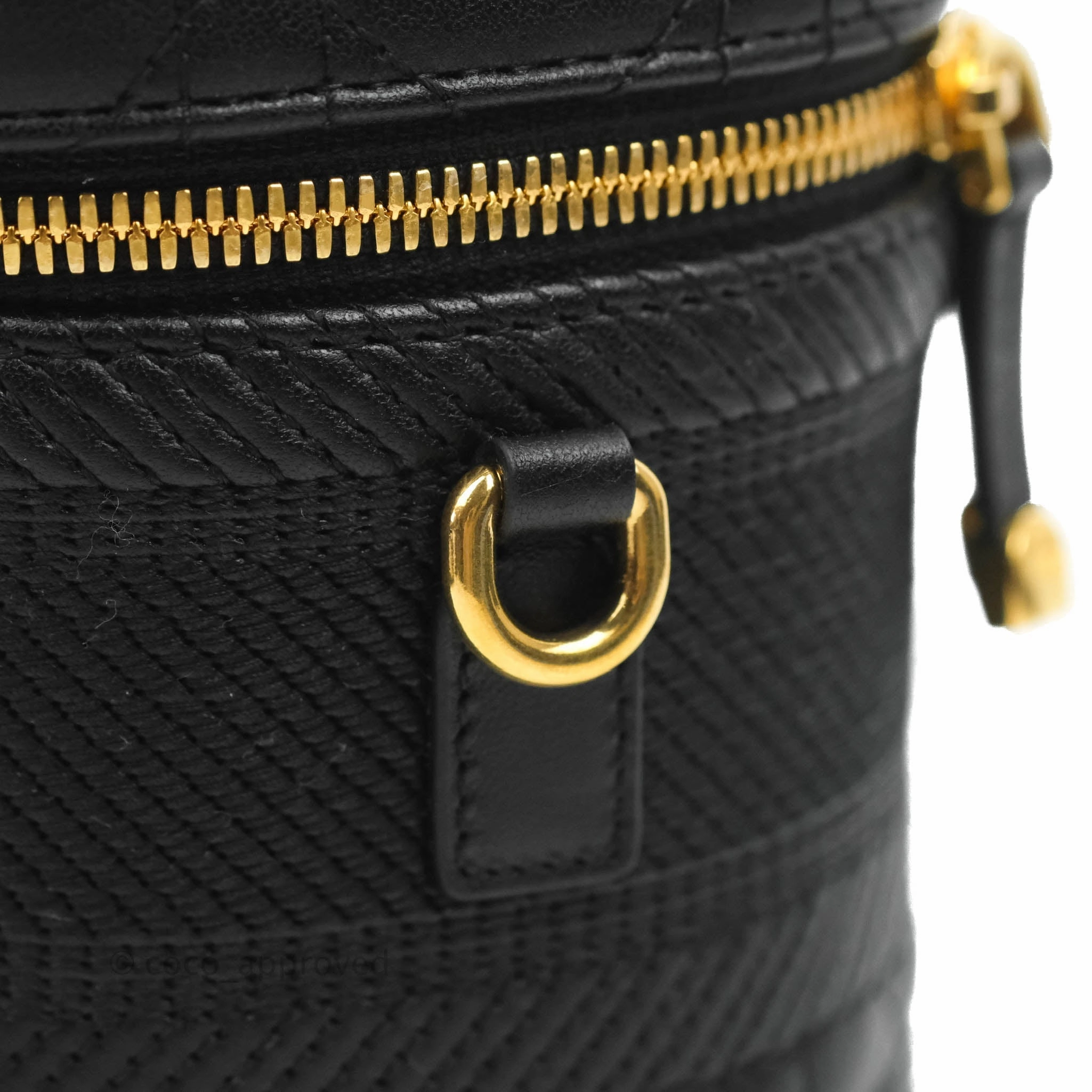 Christian Dior Small Diortravel Vanity Case Black Lambskin Cannage