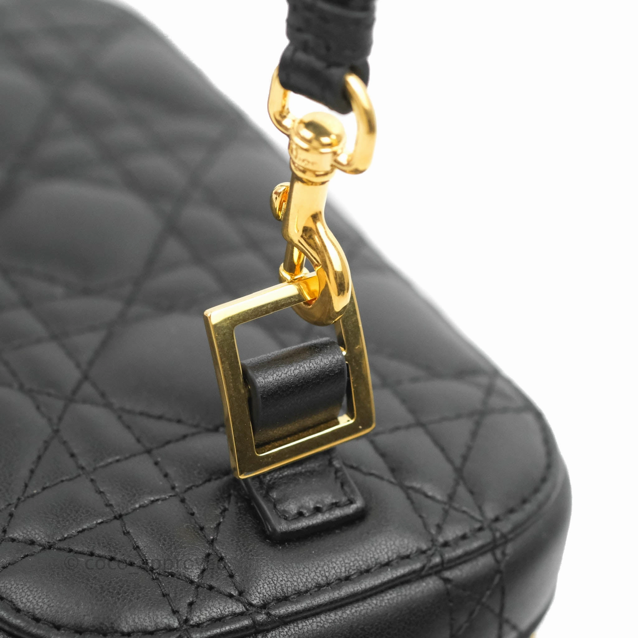 Christian Dior Small Diortravel Vanity Case Black Lambskin Cannage