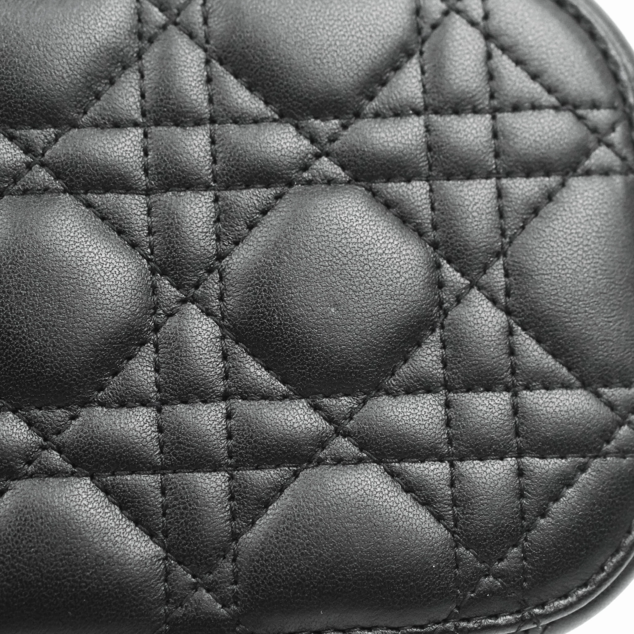 Christian Dior Small Diortravel Vanity Case Black Lambskin Cannage