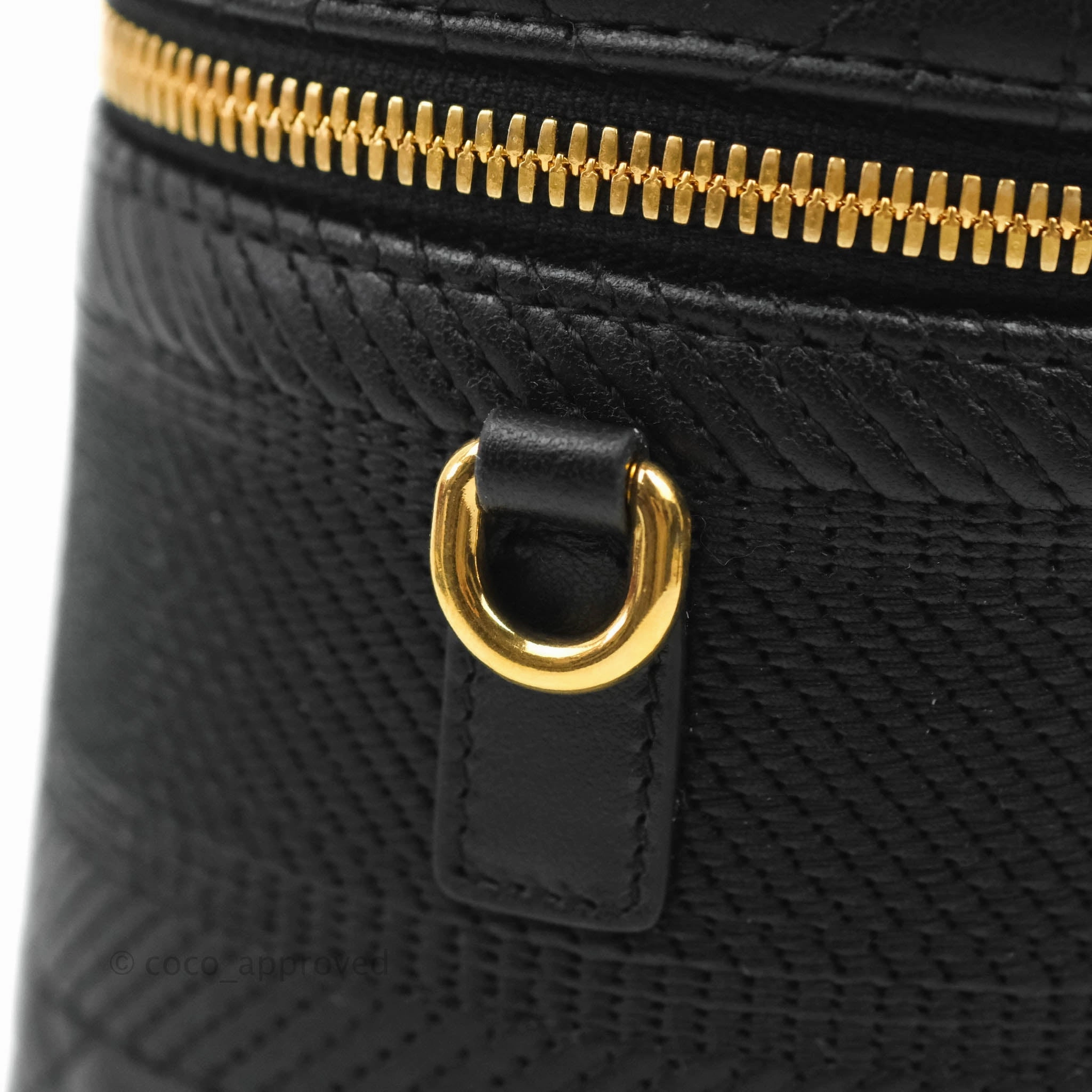 Christian Dior Small Diortravel Vanity Case Black Lambskin Cannage