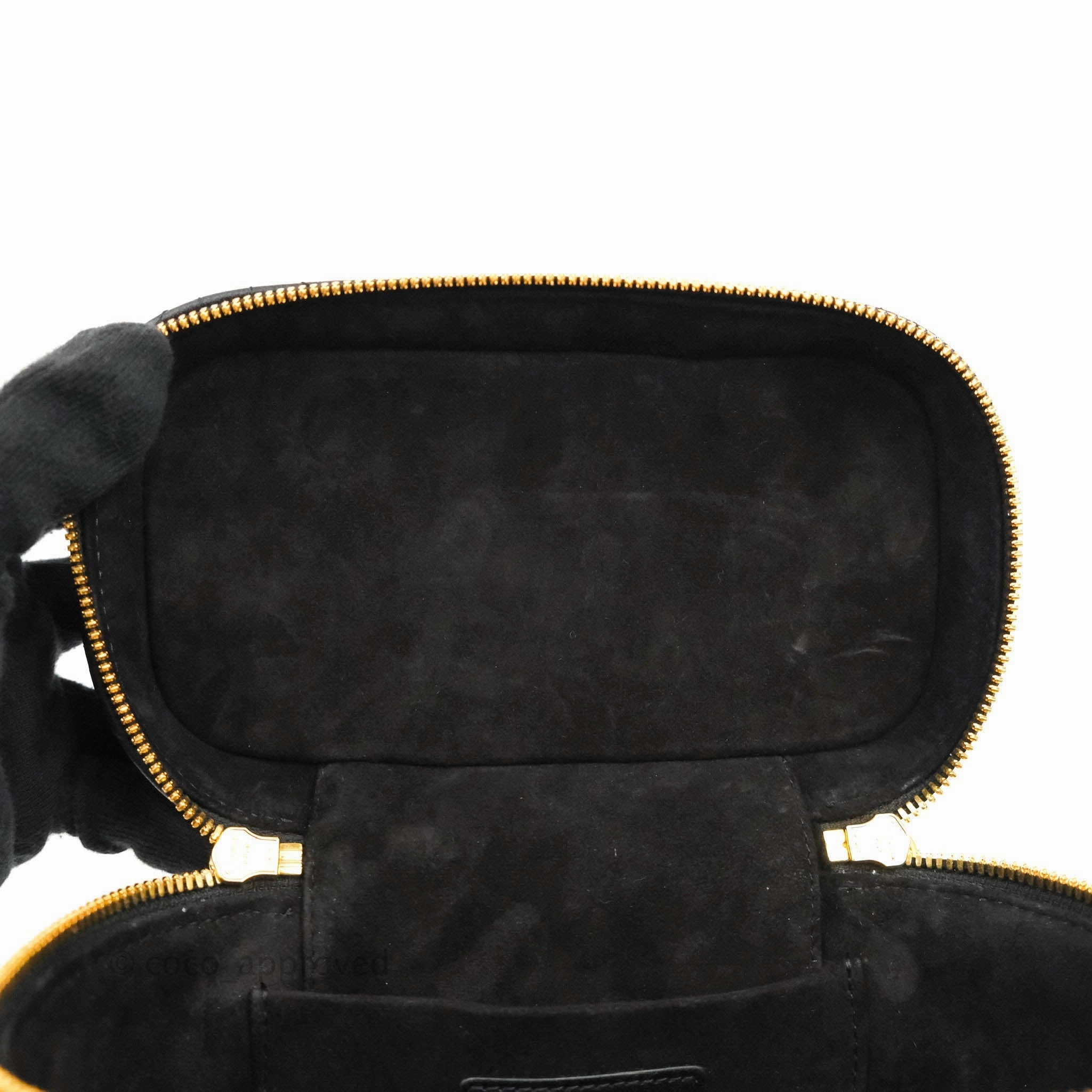 Christian Dior Small Diortravel Vanity Case Black Lambskin Cannage