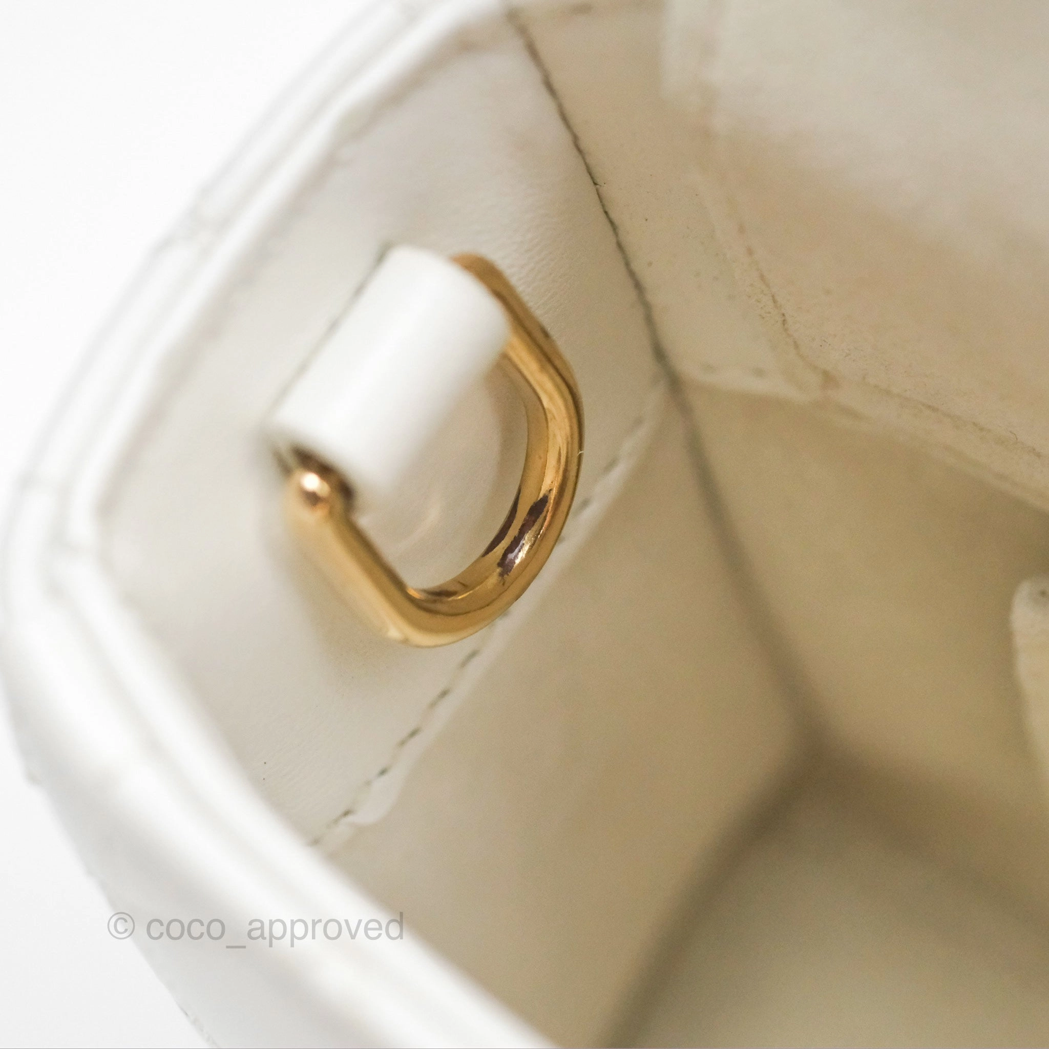 Christian Dior Small Lady D-Joy Bag Latte Lambskin Cannage Gold Hardware