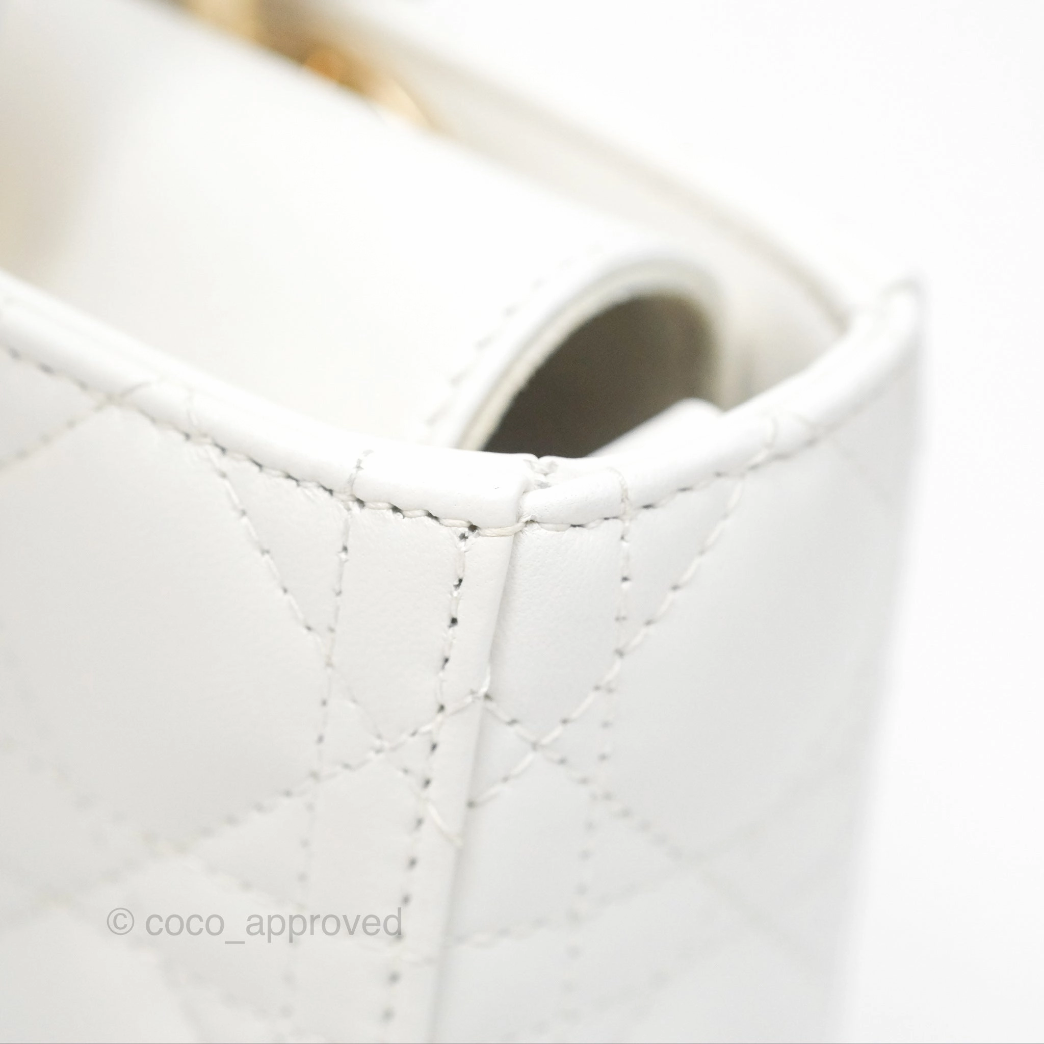 Christian Dior Small Lady D-Joy Bag Latte Lambskin Cannage Gold Hardware