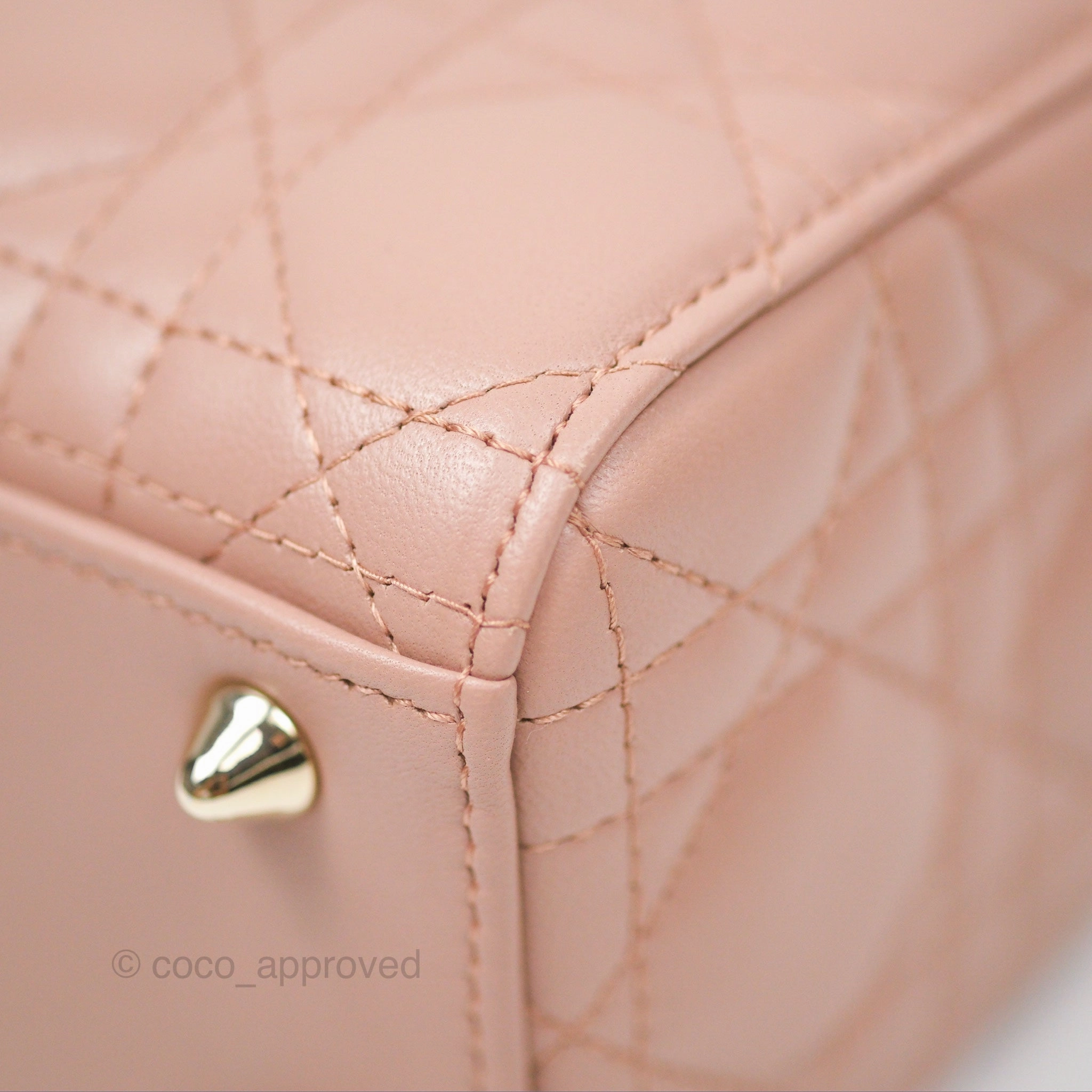 Christian Dior Small Lady Dior My ABCDior Blush Cannage Lambskin Gold Hardware