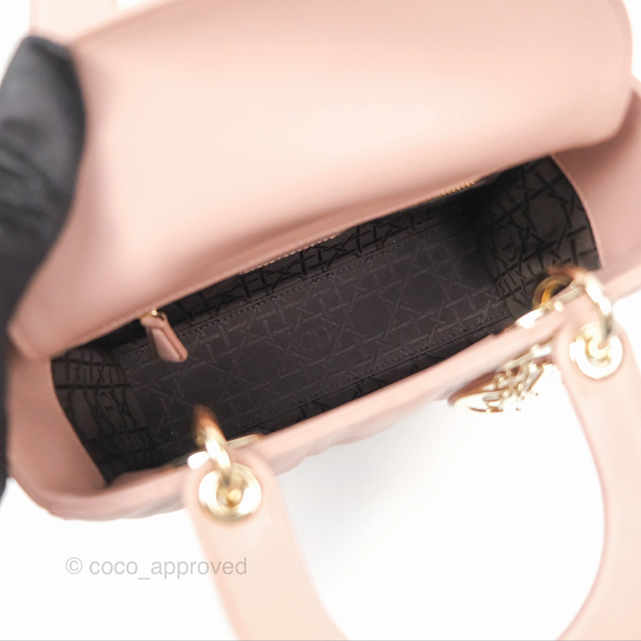 Christian Dior Small Lady Dior My ABCDior Blush Cannage Lambskin Gold Hardware