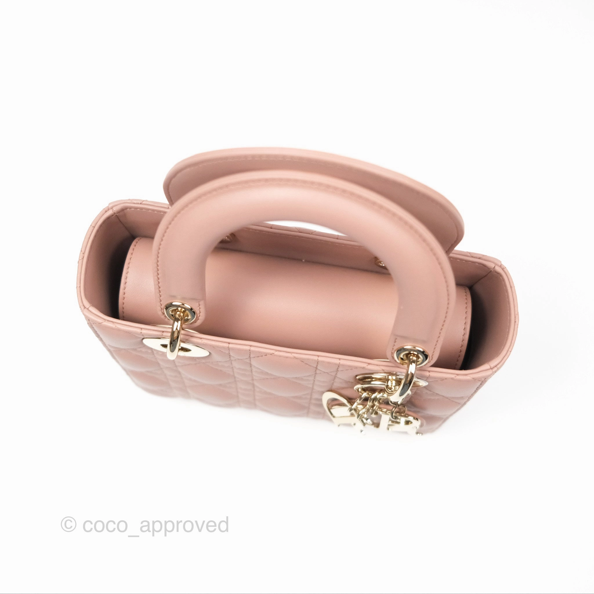 Christian Dior Small Lady Dior My ABCDior Blush Cannage Lambskin Gold Hardware