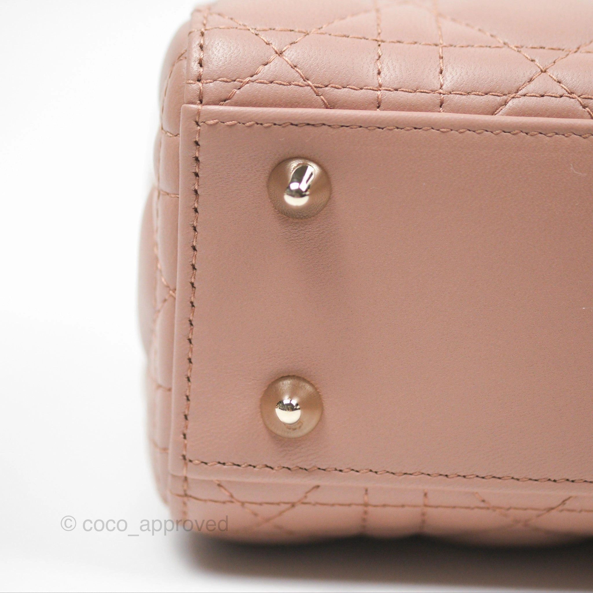 Christian Dior Small Lady Dior My ABCDior Blush Cannage Lambskin Gold Hardware