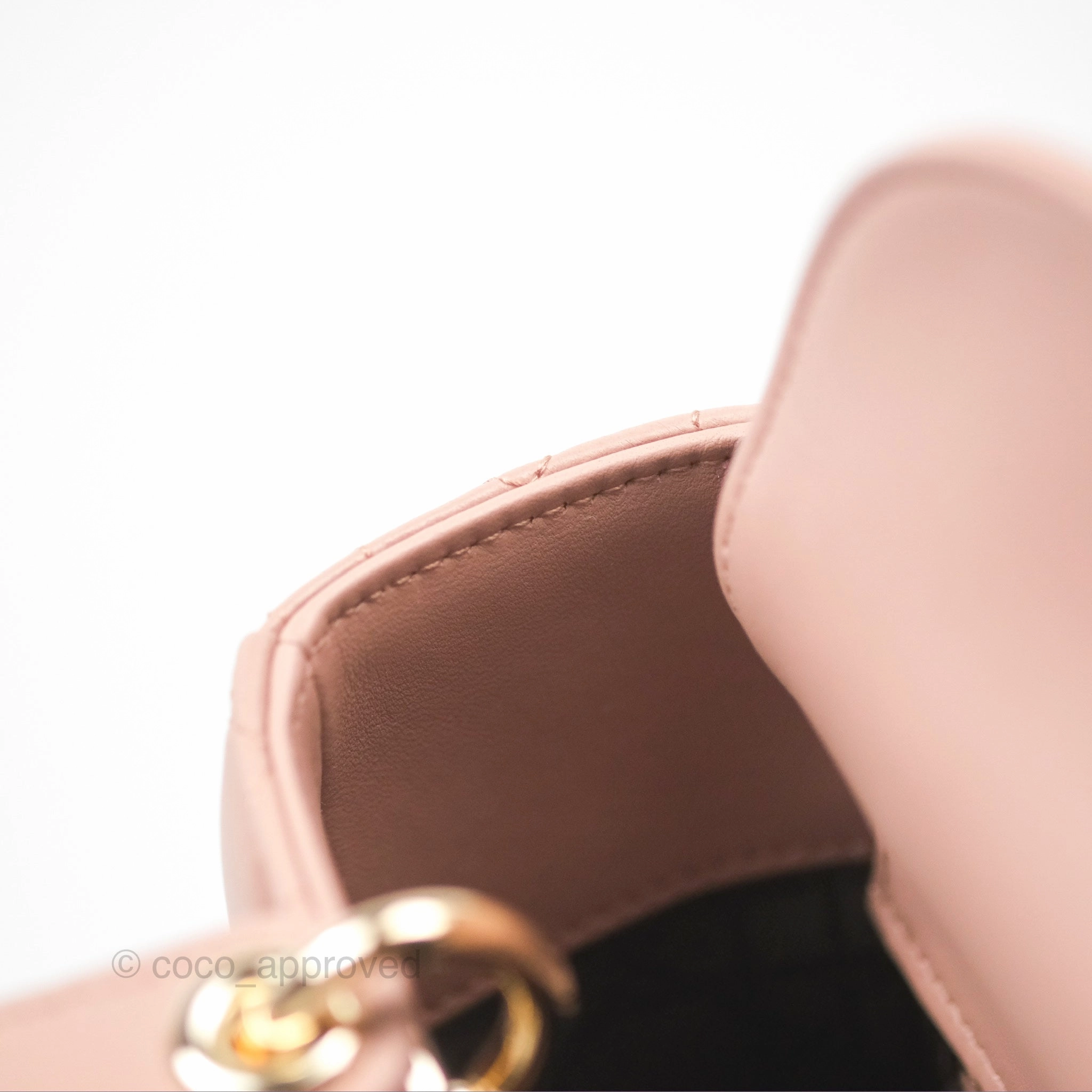 Christian Dior Small Lady Dior My ABCDior Blush Cannage Lambskin Gold Hardware