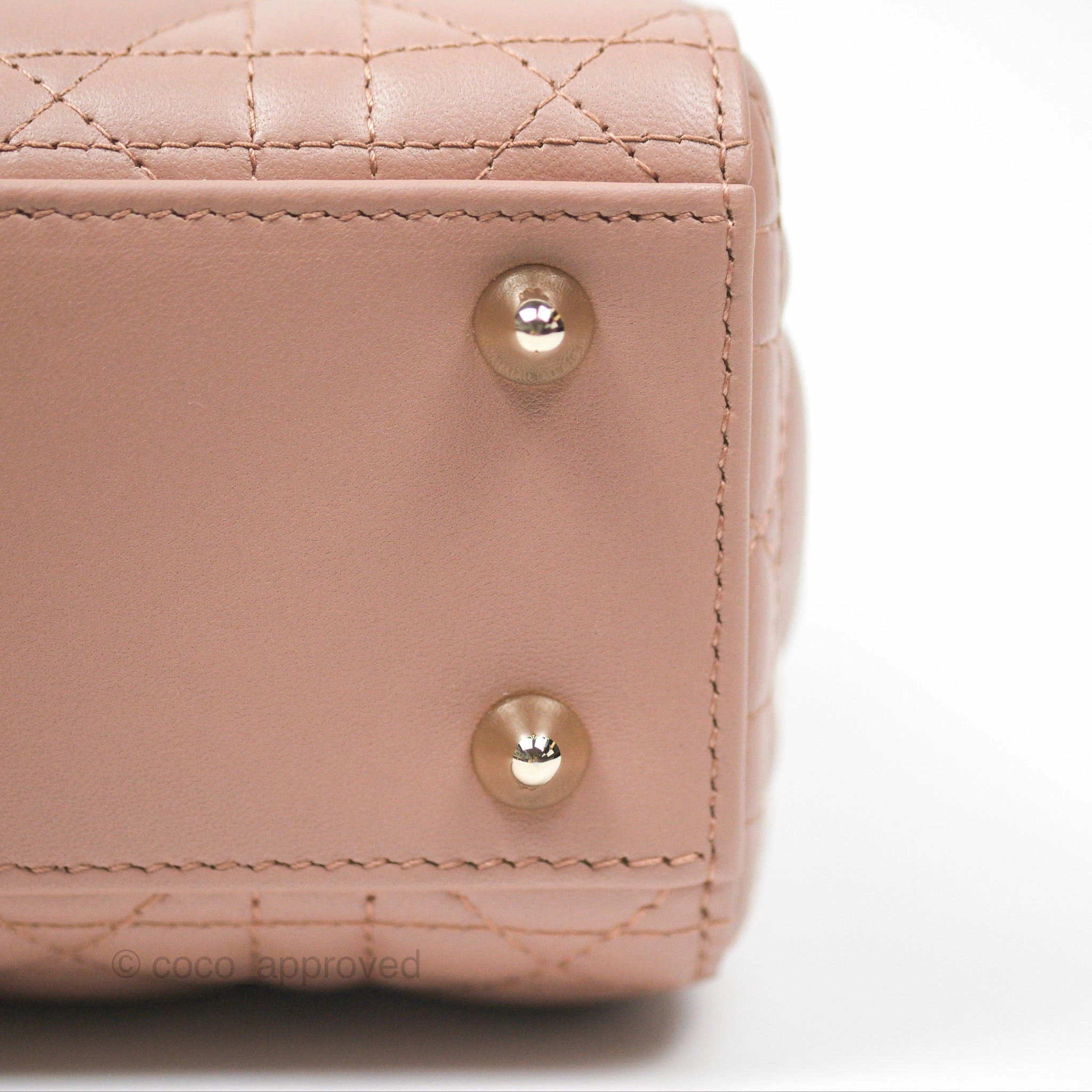 Christian Dior Small Lady Dior My ABCDior Blush Cannage Lambskin Gold Hardware
