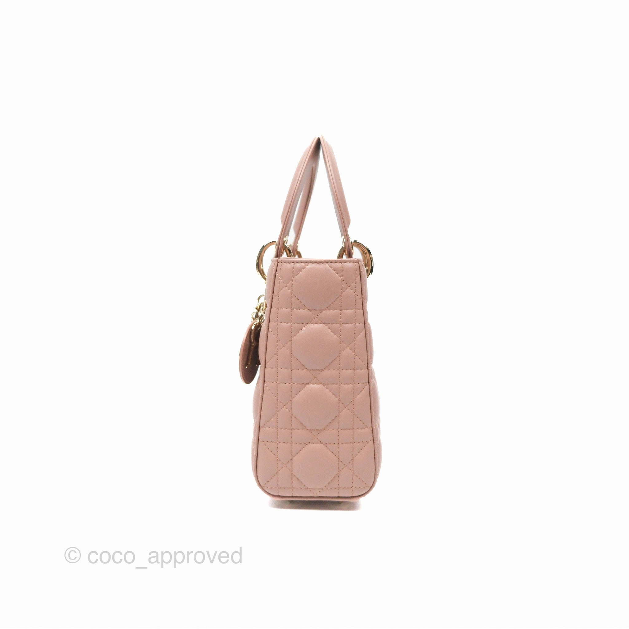 Christian Dior Small Lady Dior My ABCDior Blush Cannage Lambskin Gold Hardware