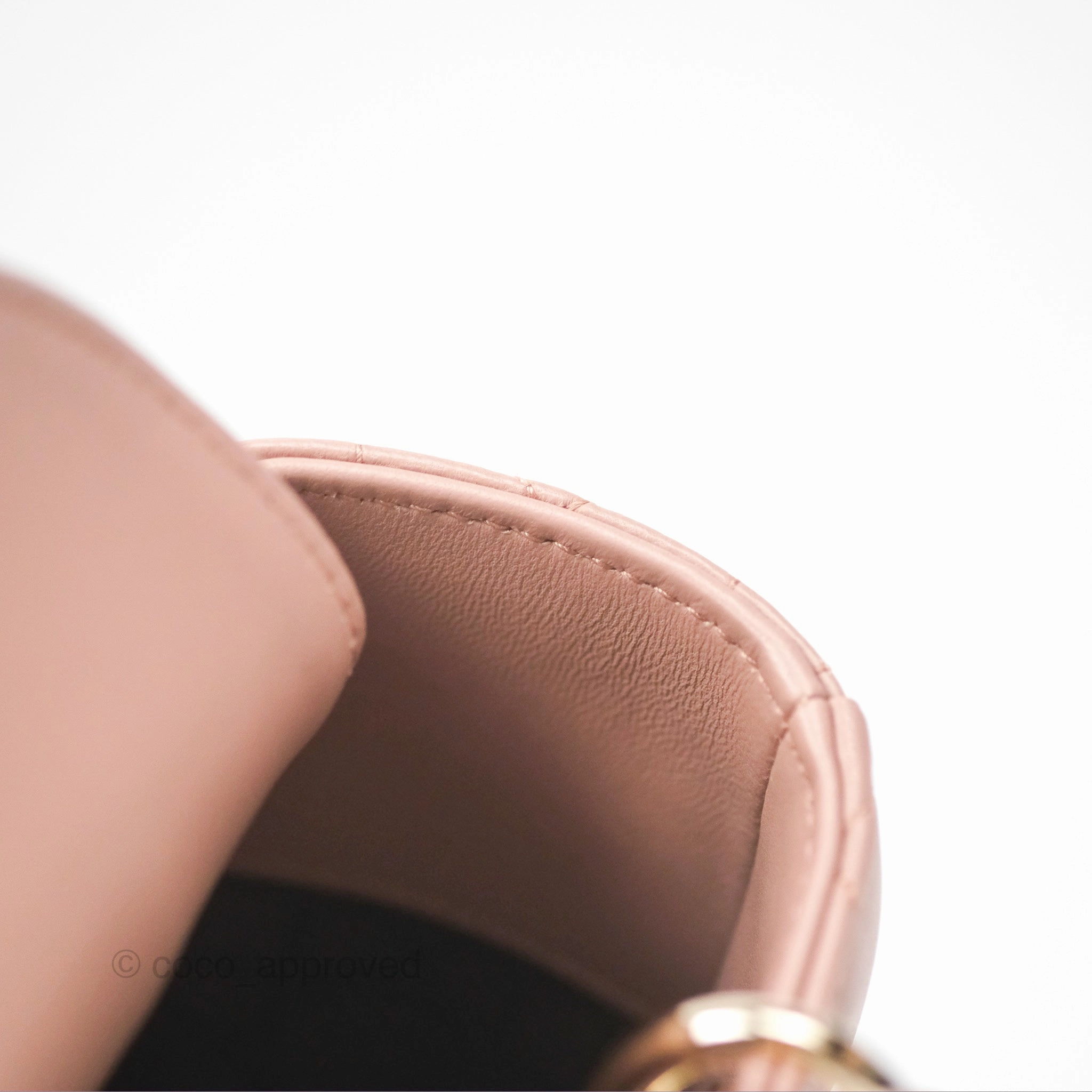 Christian Dior Small Lady Dior My ABCDior Blush Cannage Lambskin Gold Hardware