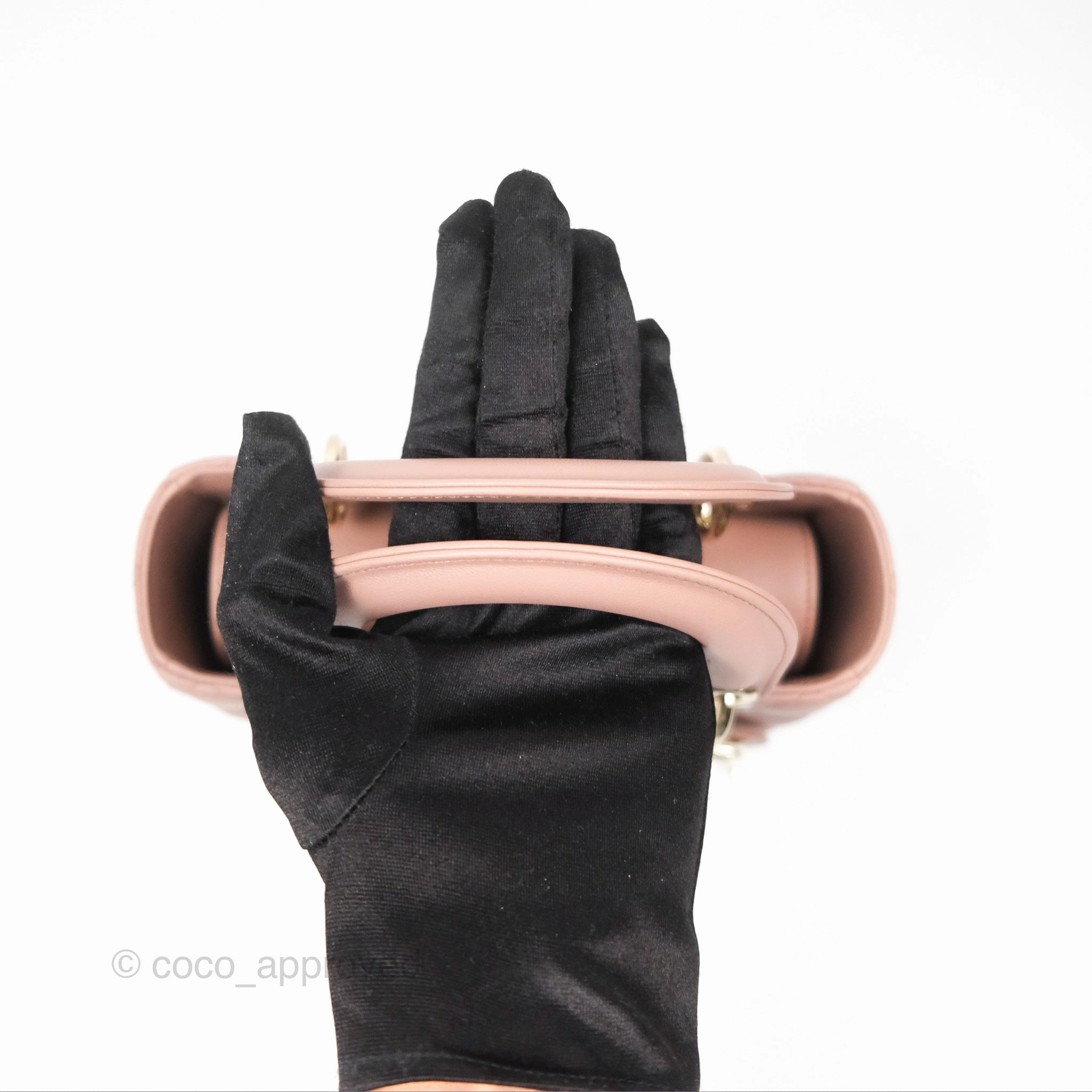 Christian Dior Small Lady Dior My ABCDior Blush Cannage Lambskin Gold Hardware