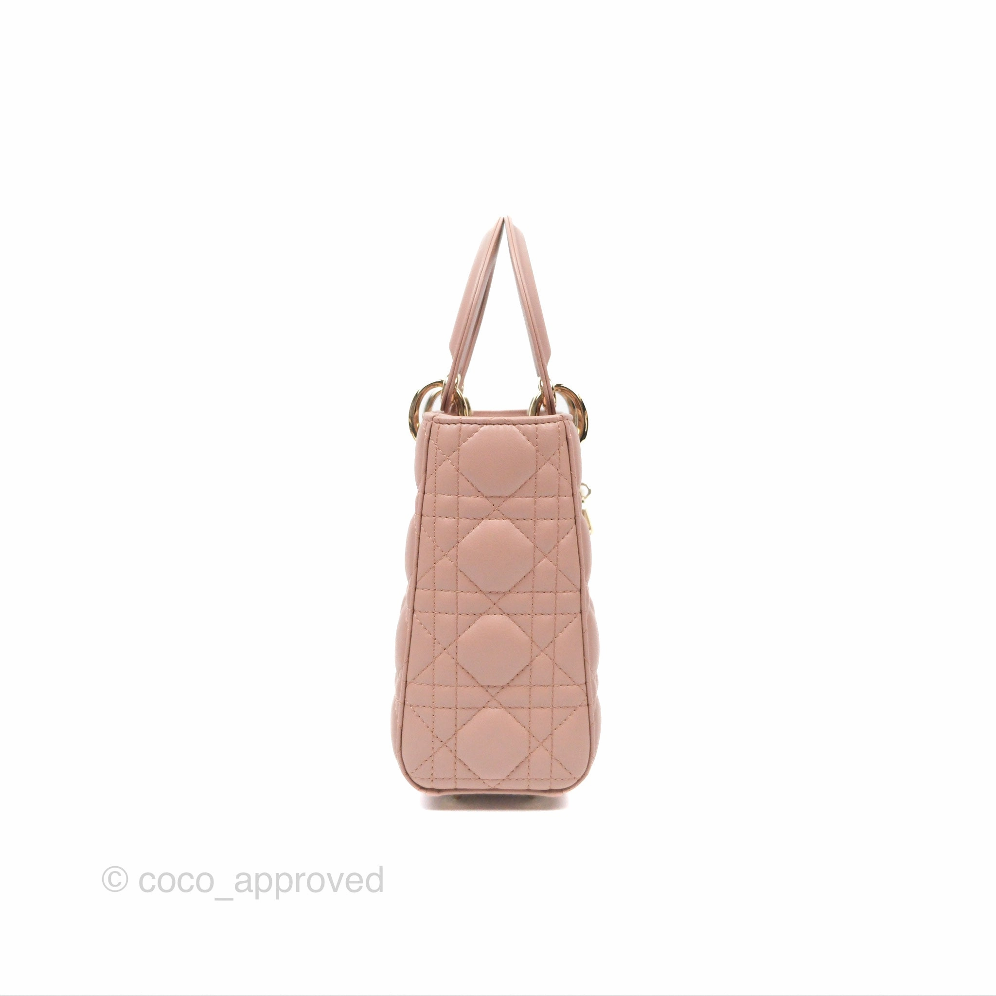 Christian Dior Small Lady Dior My ABCDior Blush Cannage Lambskin Gold Hardware