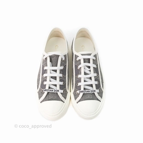 Christian Dior Walk'n'Dior Gray Cannage Embroidered Metallic Cotton
