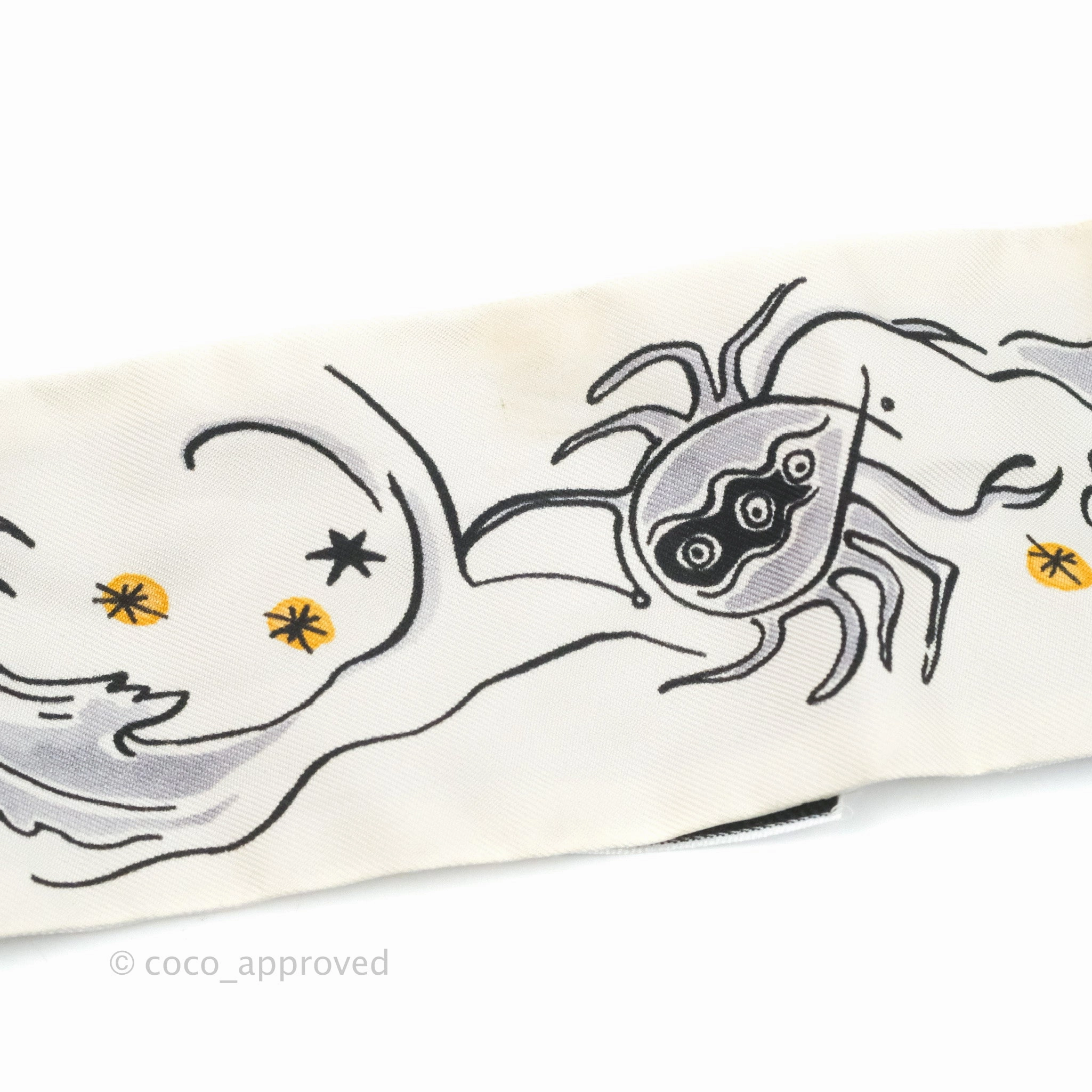 Christian Dior Zodiaque Silk Twilly Ivory