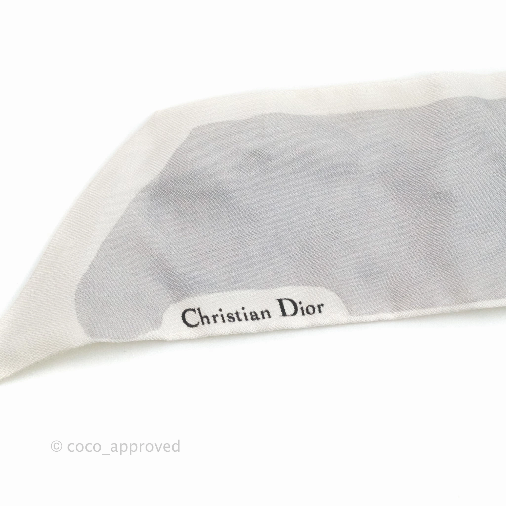 Christian Dior Zodiaque Silk Twilly Ivory