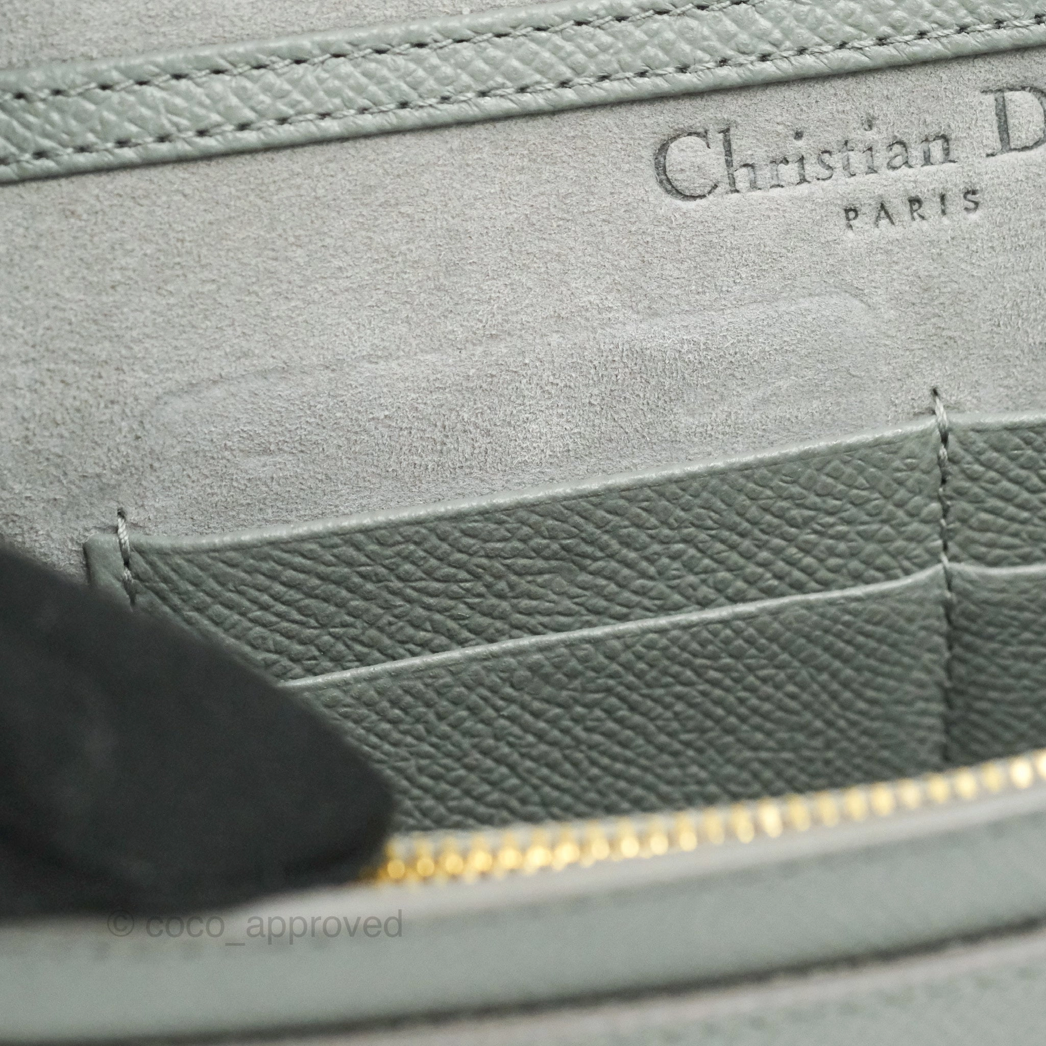 Dior 2-in-1 30 Montaigne Pouch Grey Grained Calfskin