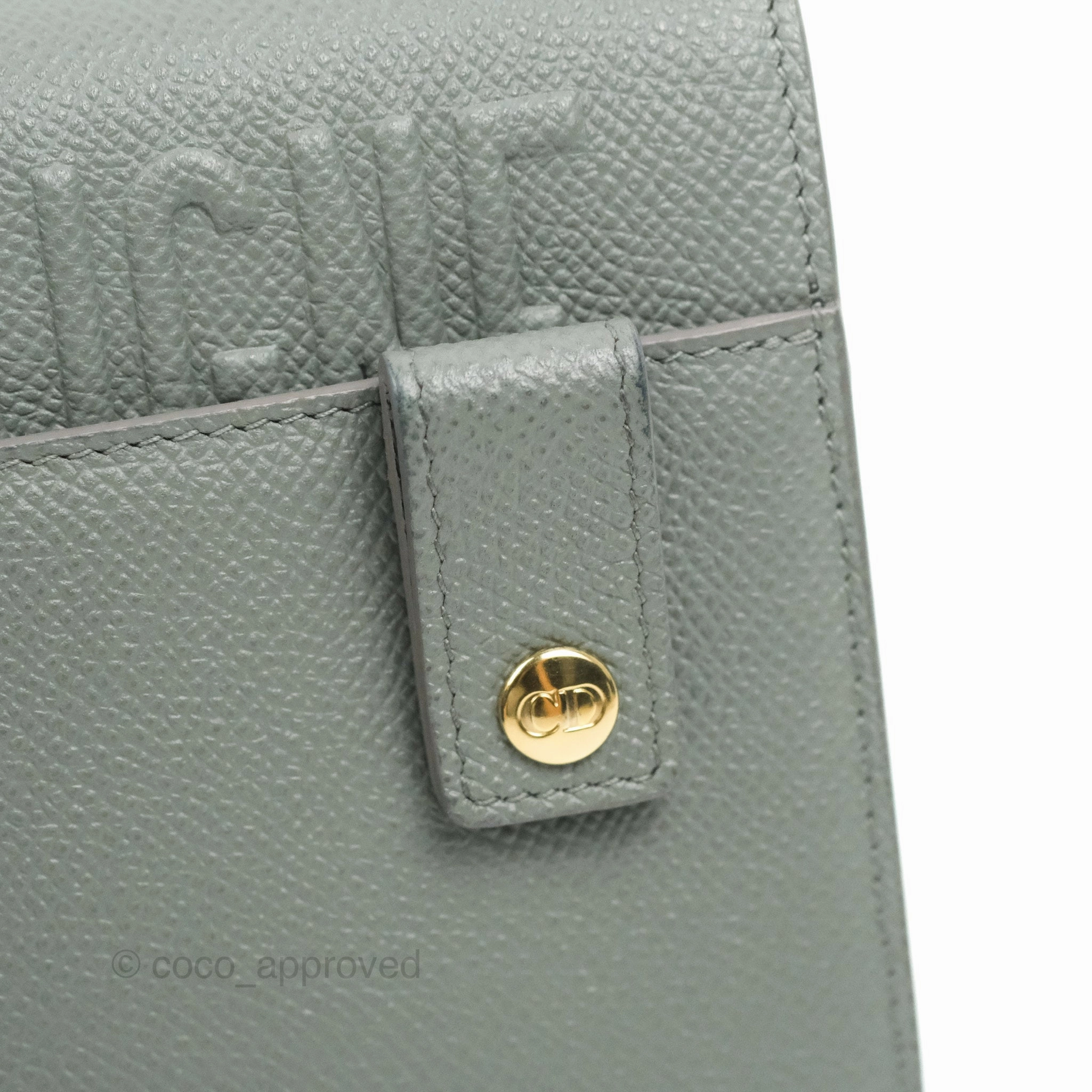 Dior 2-in-1 30 Montaigne Pouch Grey Grained Calfskin