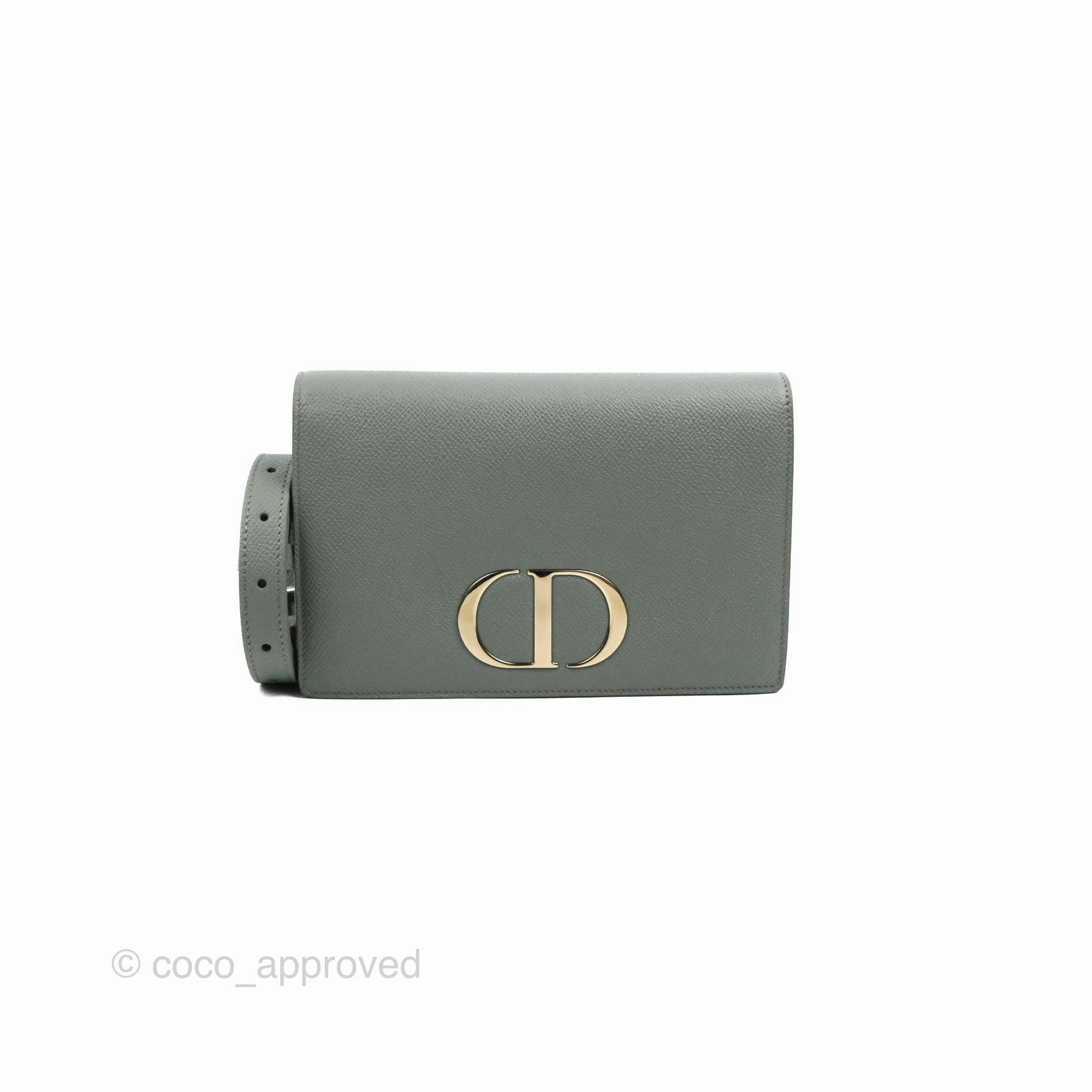 Dior 2-in-1 30 Montaigne Pouch Grey Grained Calfskin